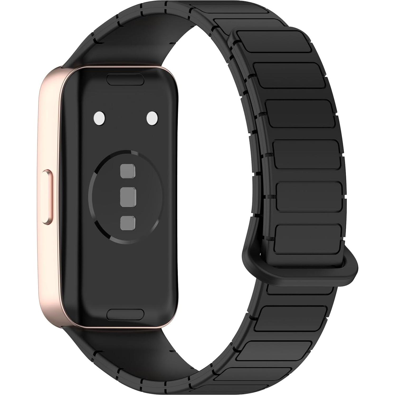 Correa de Silicona Ajustable AWADUO para Huawei Band 10/9/8 - Negro