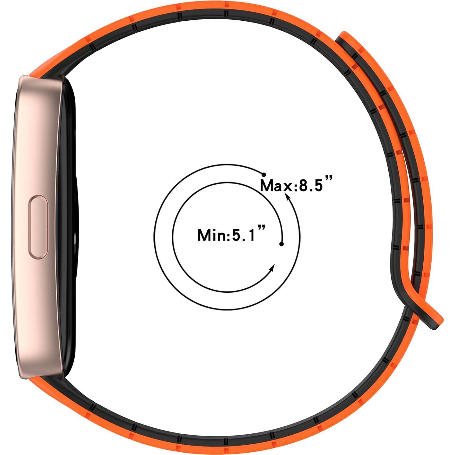 Correa de Silicona Ajustable AWADUO para Huawei Band 10/9/8 - Negro