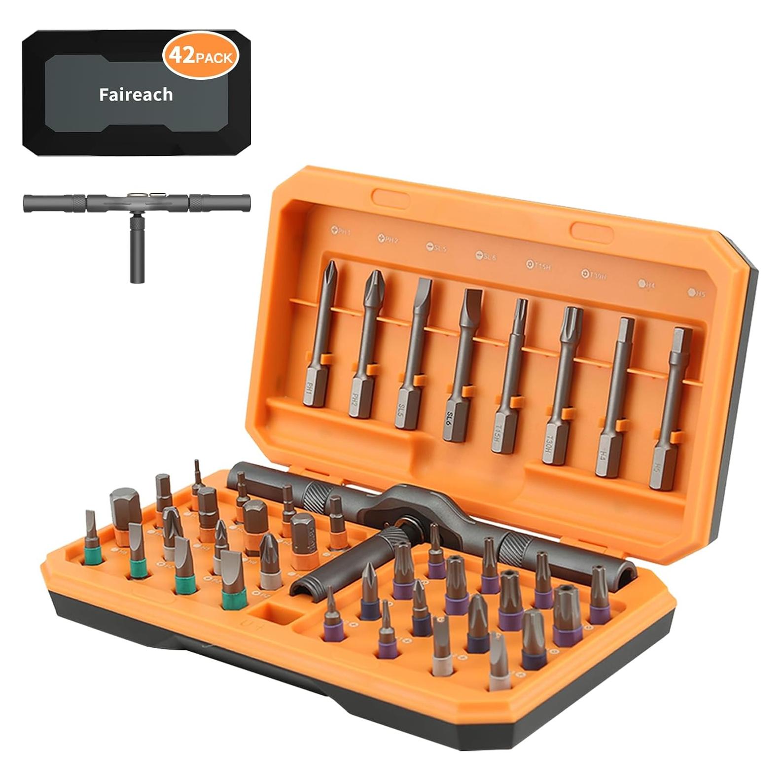 Juego de Destornilladores Magnéticos 42 Piezas Faireach