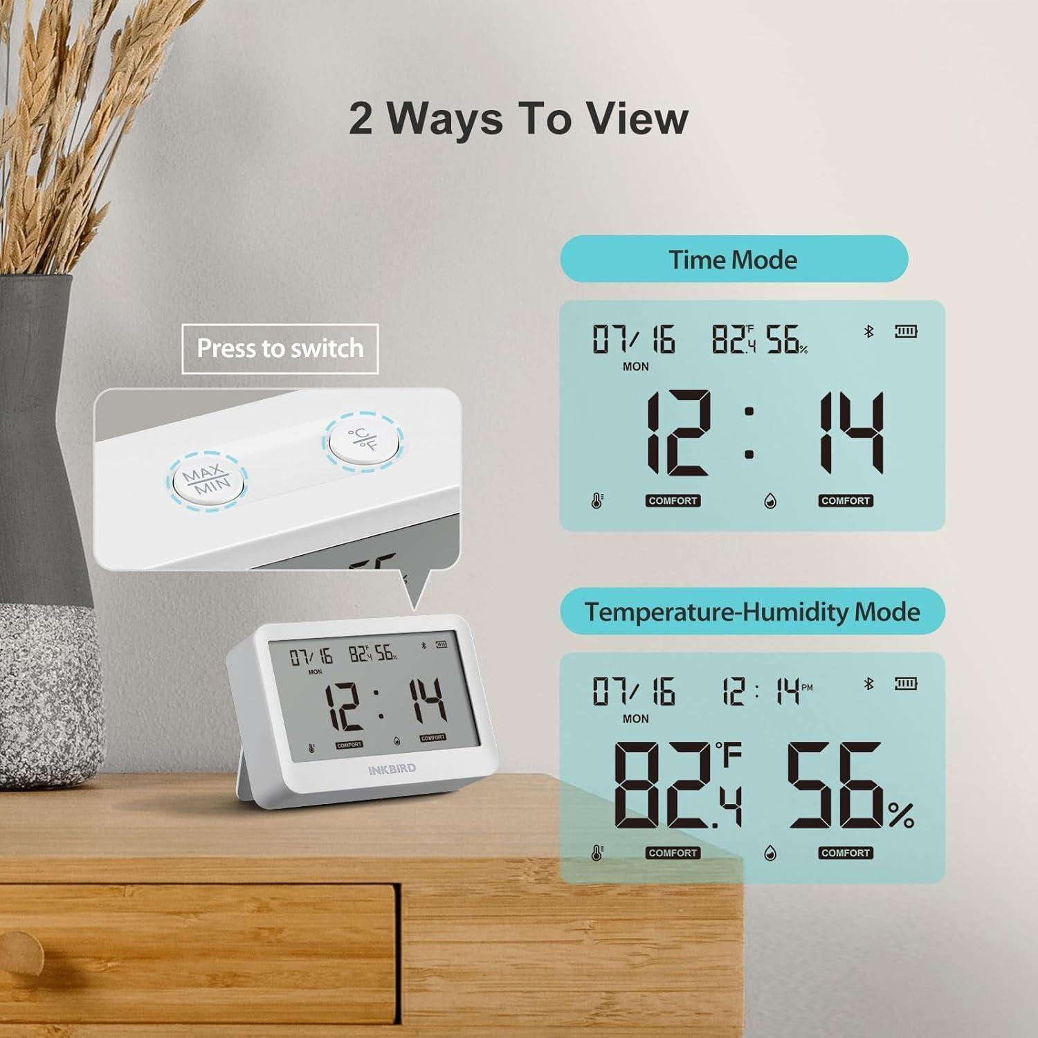 Termómetro Higrómetro Inkbird ITH-21-B Bluetooth con Pantalla Grande