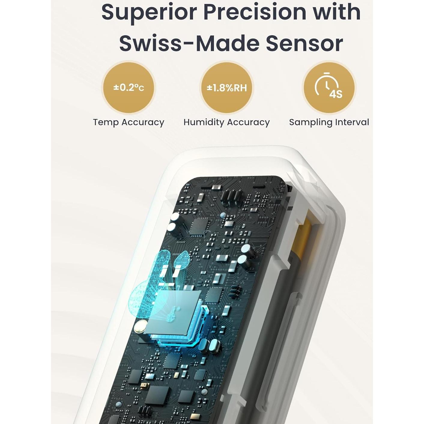 Termómetro Higrómetro Bluetooth SwitchBot IP65 3 Sensores