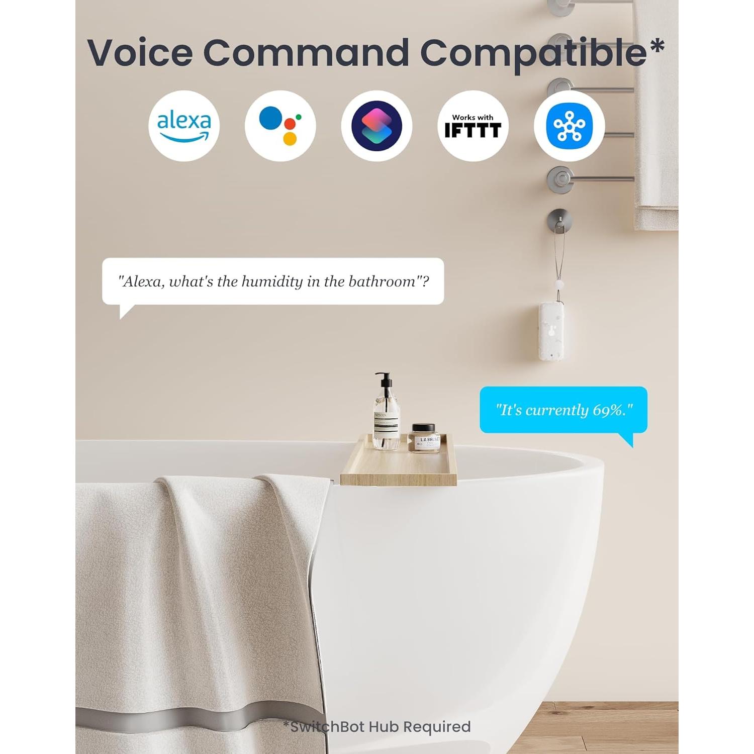 Termómetro Higrómetro Bluetooth SwitchBot IP65 3 Sensores