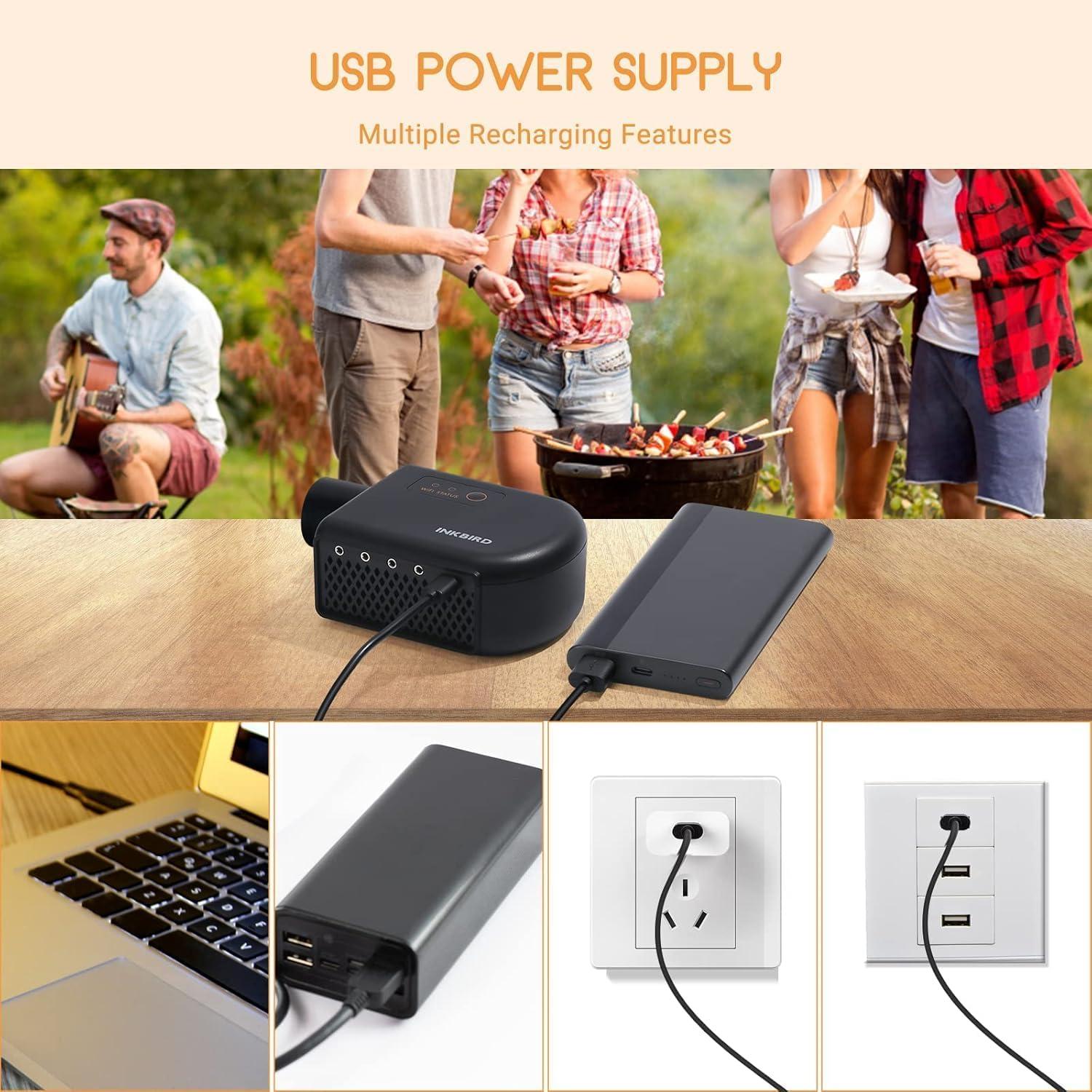 Controlador de Temperatura Inkbird Wi-Fi y Bluetooth para Ahumador