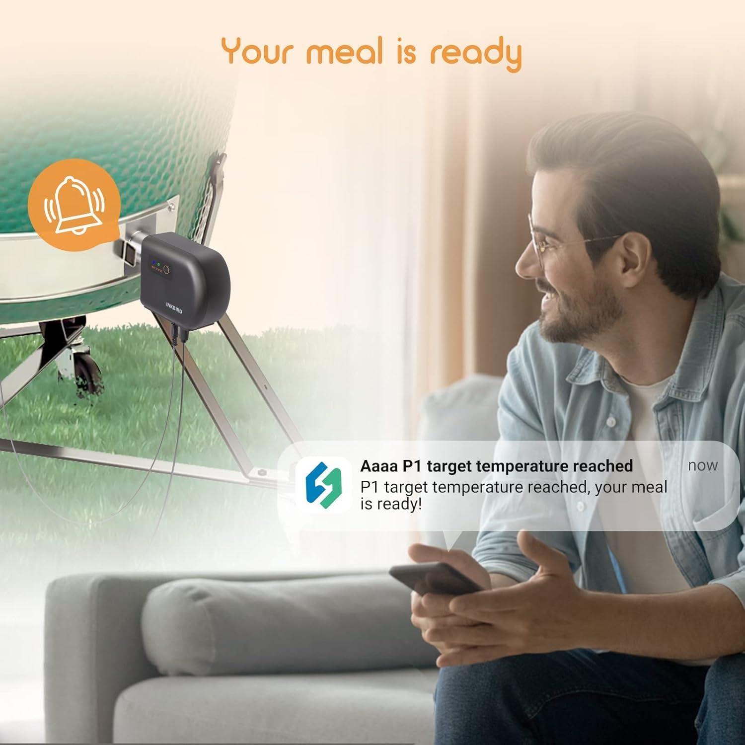 Controlador de Temperatura Inkbird Wi-Fi y Bluetooth para Ahumador