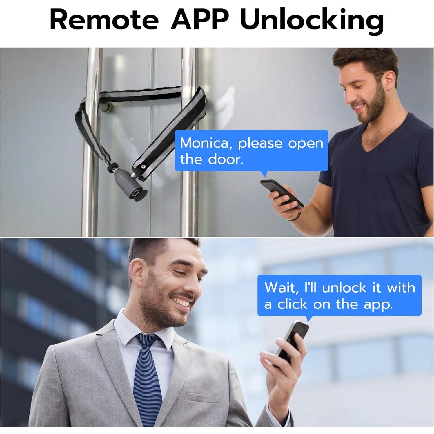 Candado de cadena biométrico eLinkSmart 100CM para bicicleta