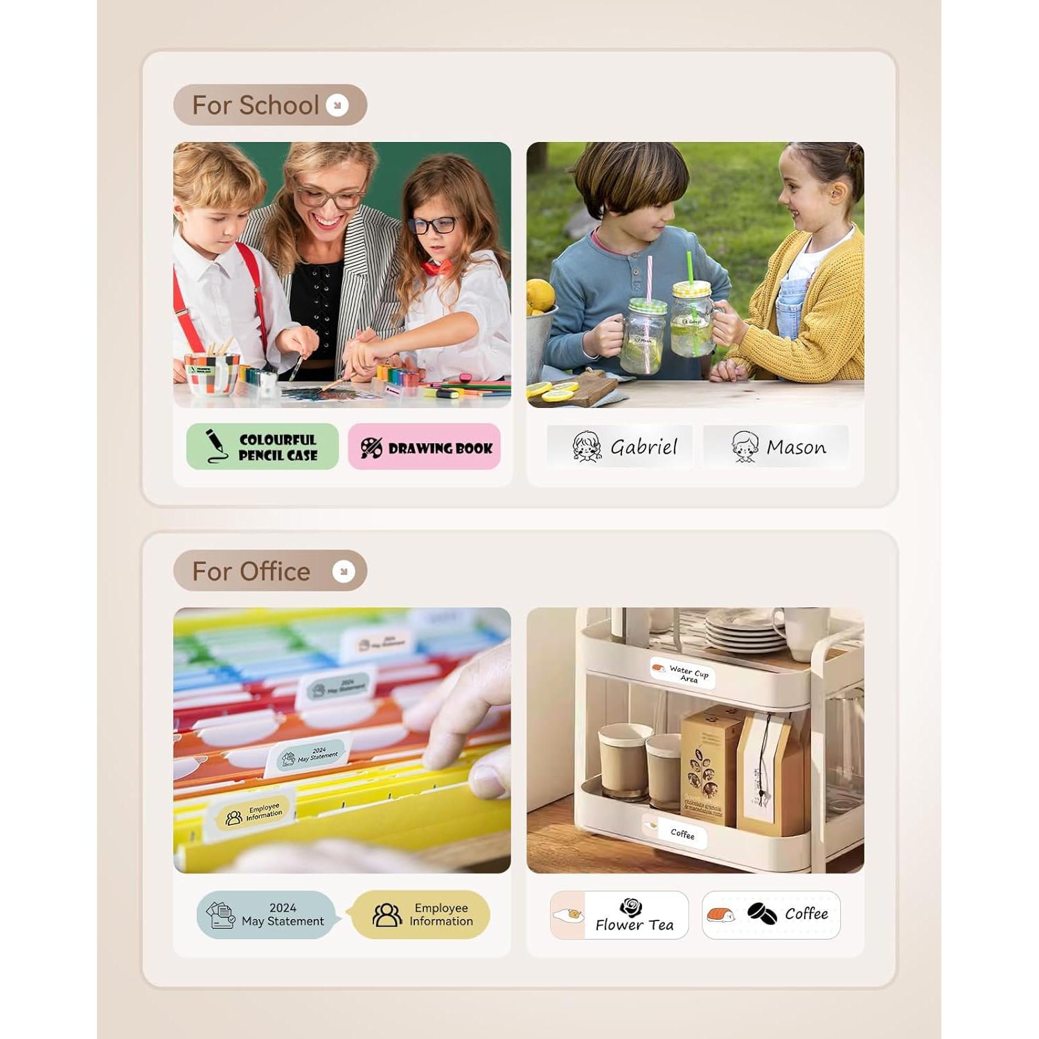 Máquina de Etiquetas NIIMBOT D110M con 3 Rollos 1.4x6 cm