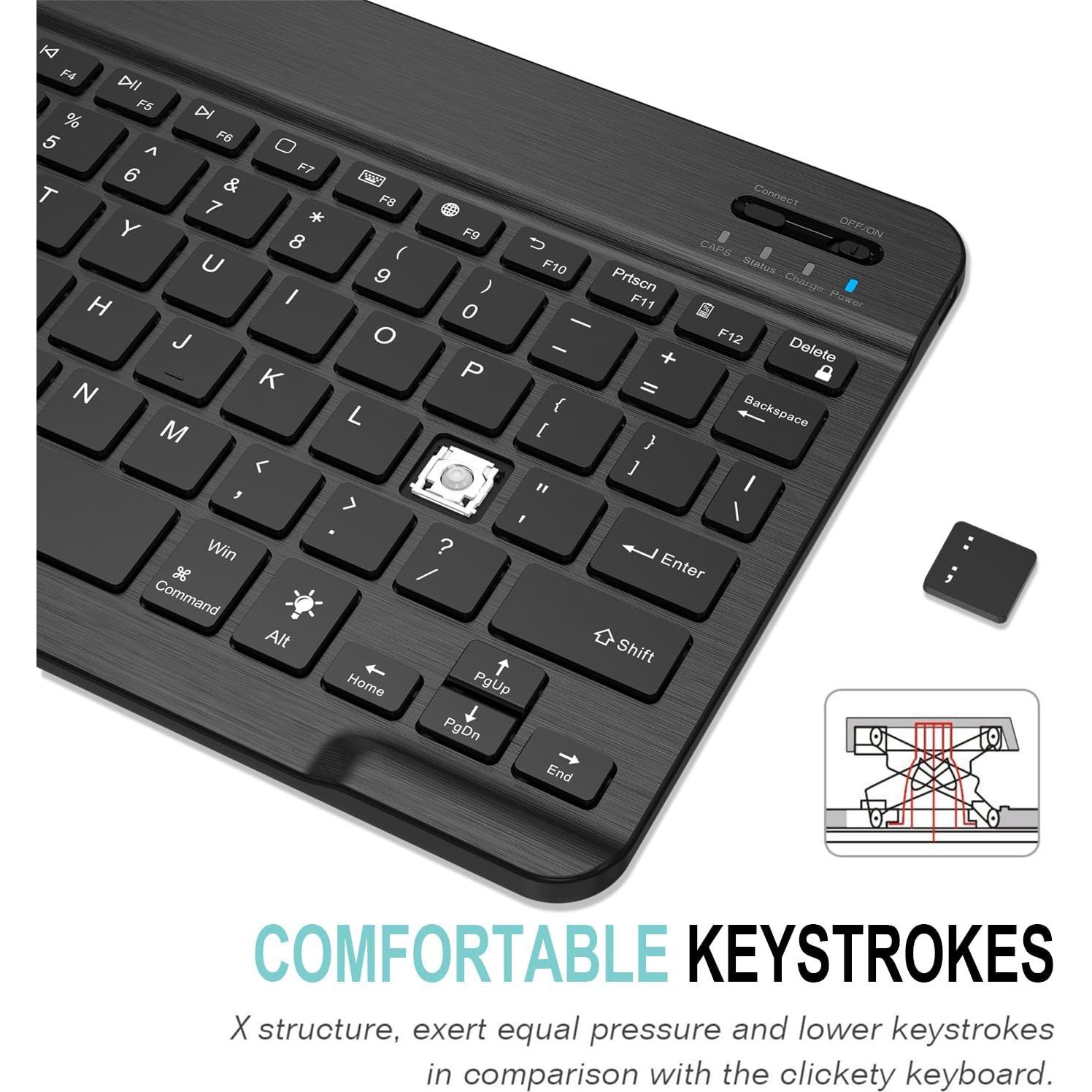 Teclado Inalámbrico Bluetooth Arteck HB030B Retroiluminado 7 Colores