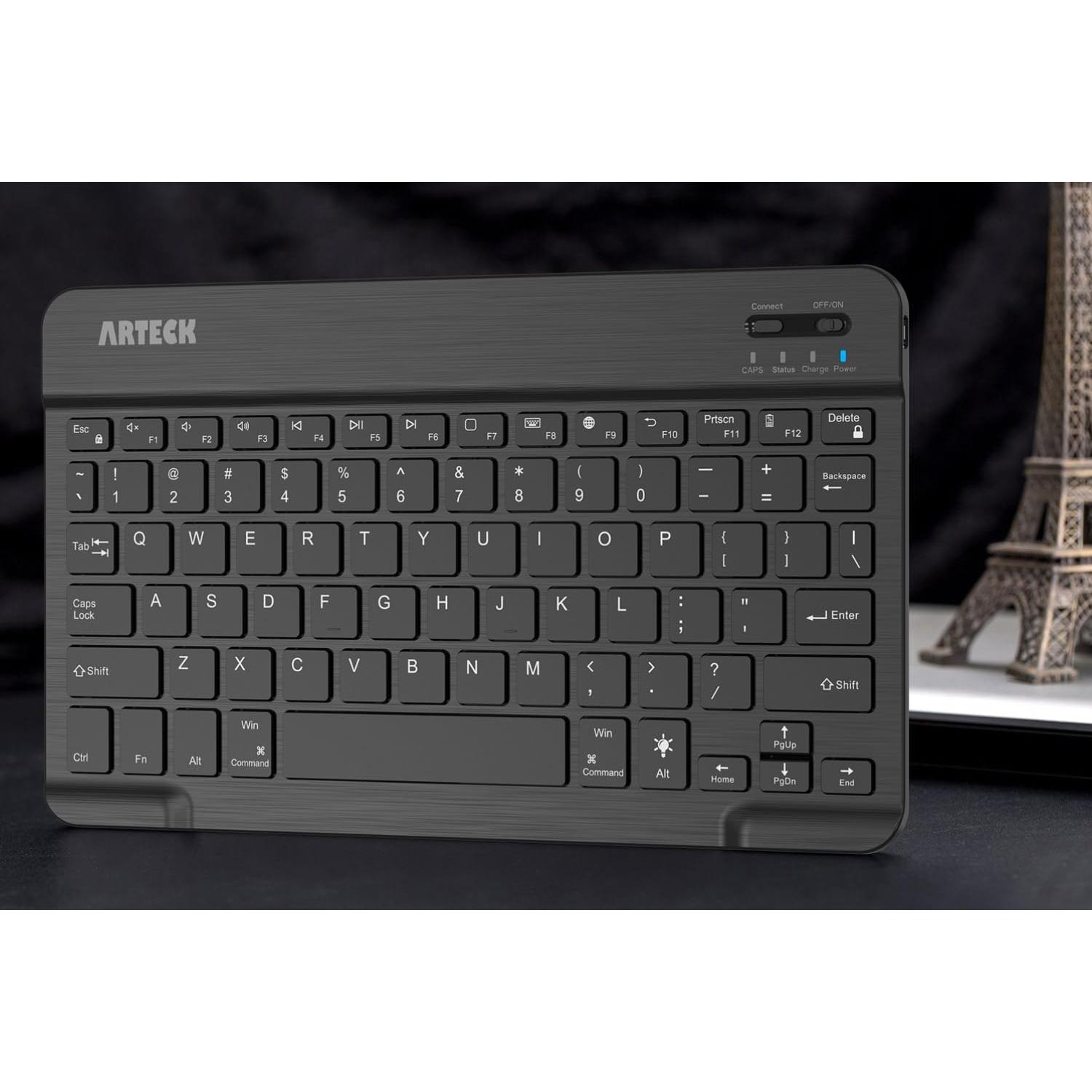 Teclado Inalámbrico Bluetooth Arteck HB030B Retroiluminado 7 Colores