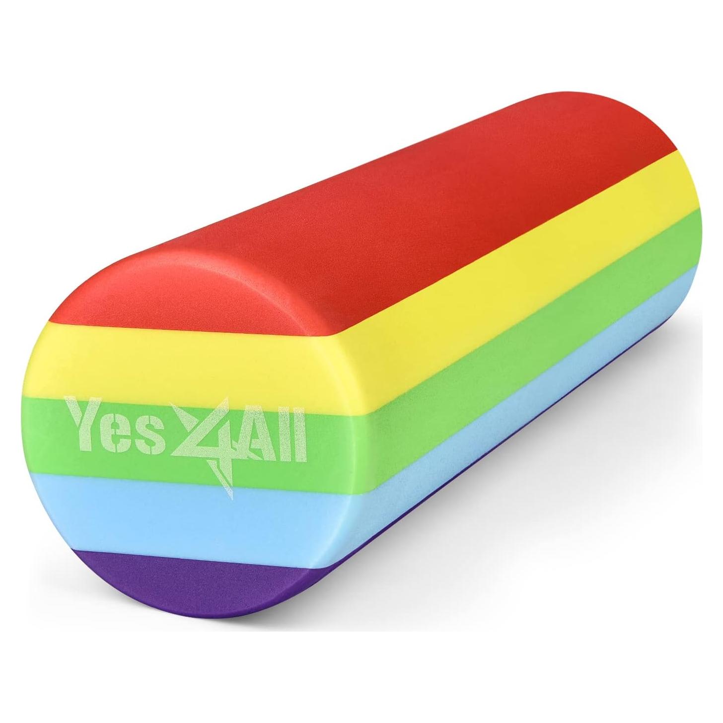 Rodillo de Espuma EVA Yes4All 46 cm Arcoíris Suave para Yoga