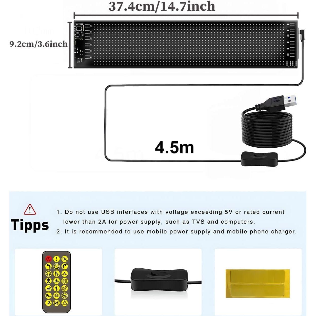 Display LED Ojos Diabólicos Innersoulful 35.4x10.2cm Programable