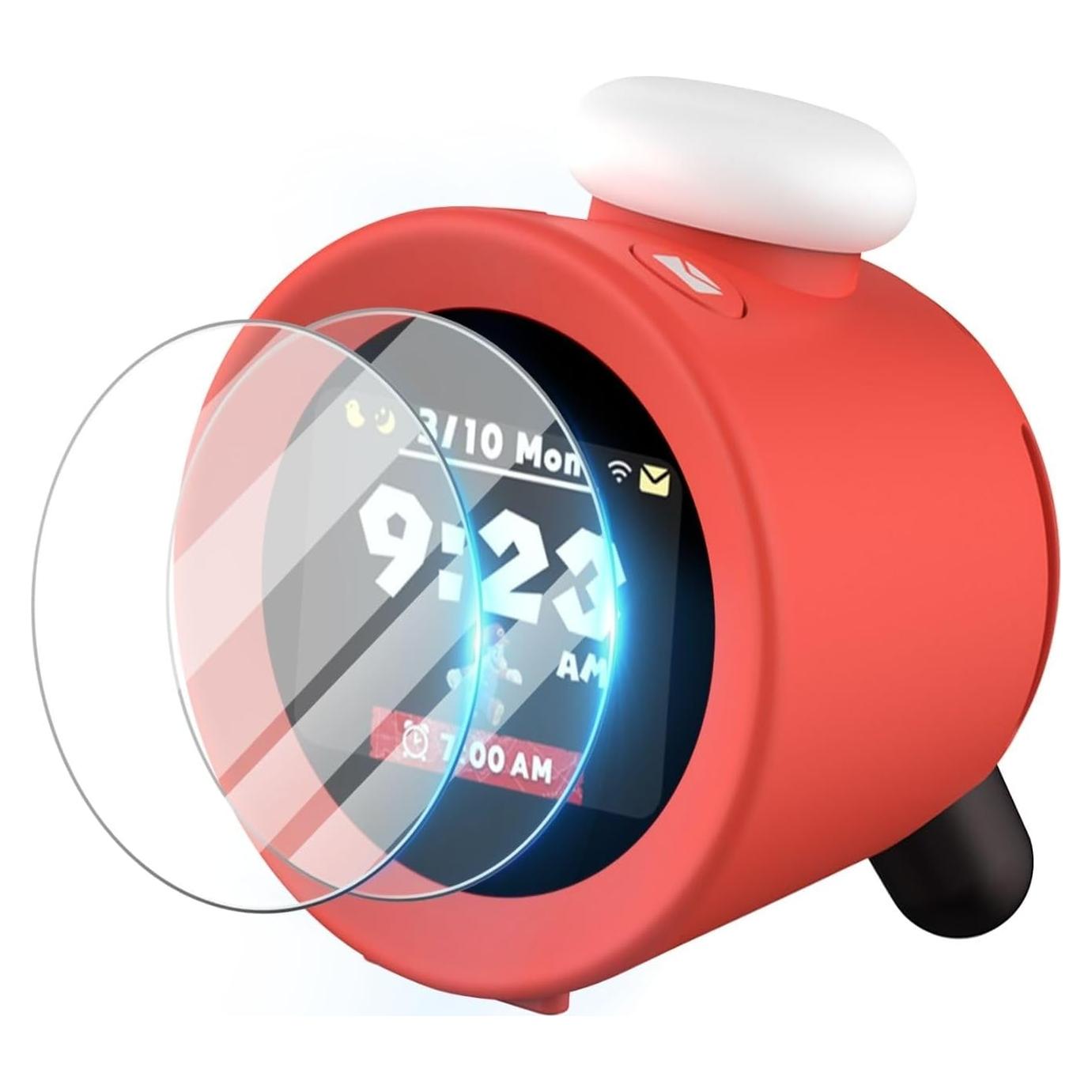 Protector de Pantalla TNP para Reloj Despertador Nintendo Alarmo - Vidrio Templado HD 9H, Paquete de 2