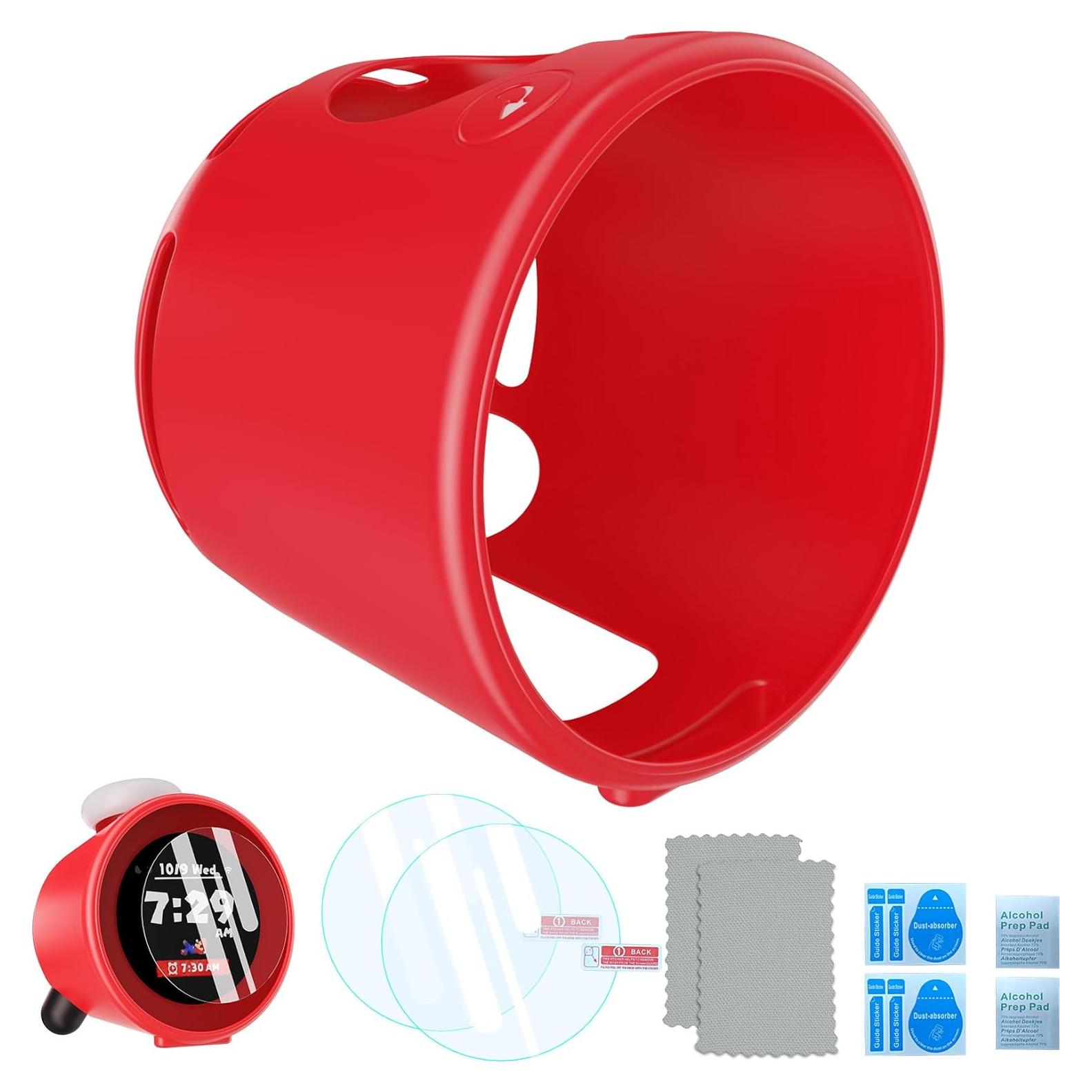 Funda de Silicona y 2 Protectores de Vidrio para Nintendo Alarmo