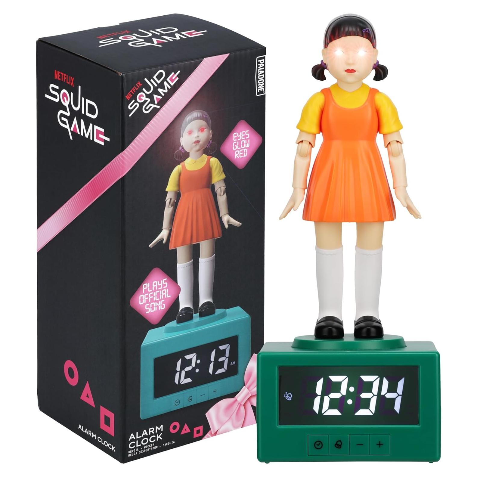 Reloj Despertador Digital Squid Game Paladone - Luz Nocturna