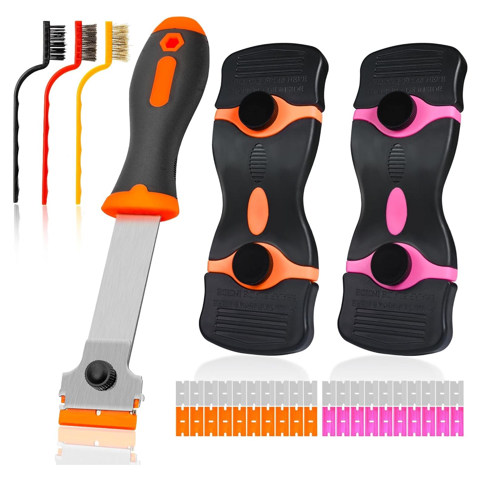 Juego de 6 herramientas de raspado Fenikara - 3 raspadores y 40 cuchillas