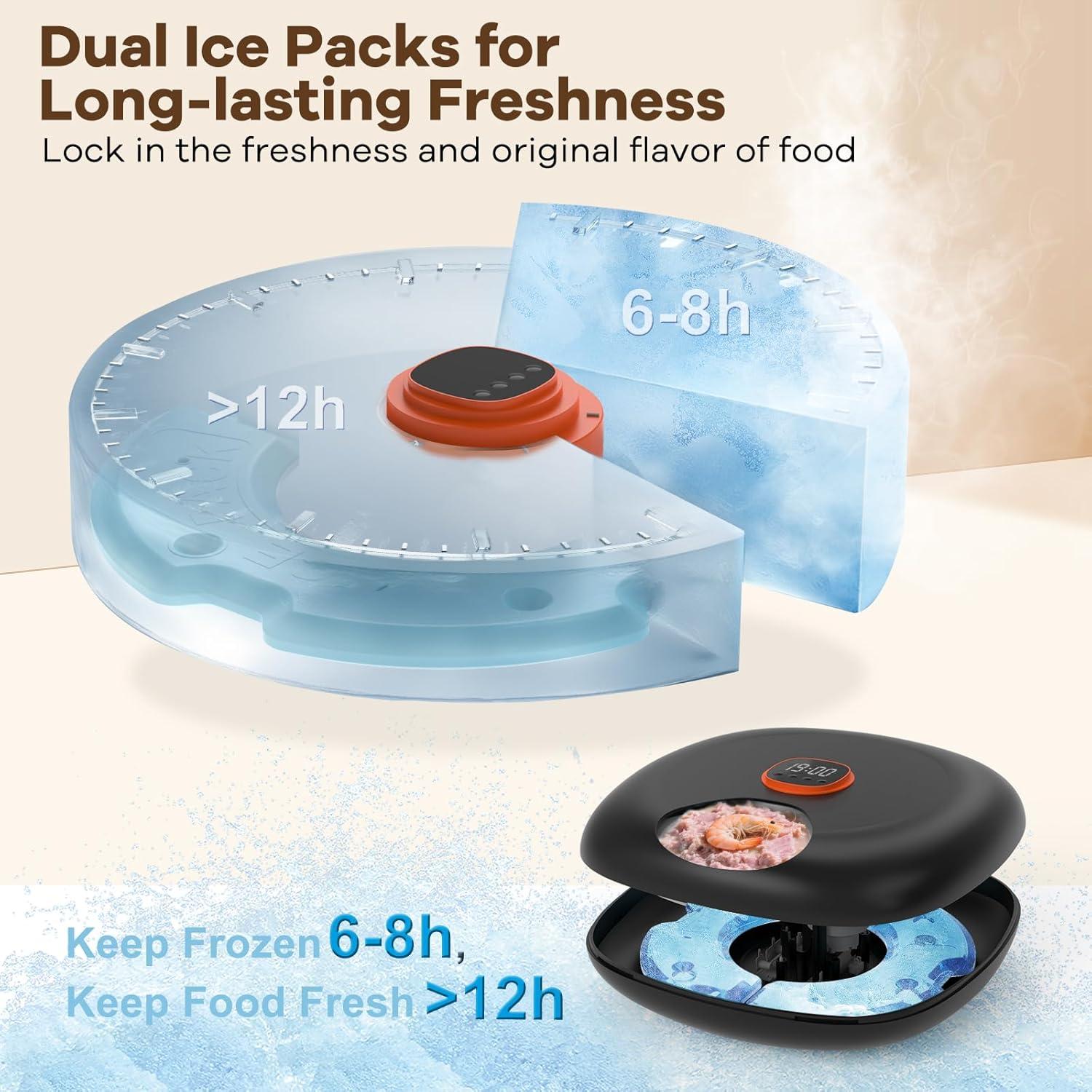 Dispensador Automático de Comida para Gatos Sharper Image Negro