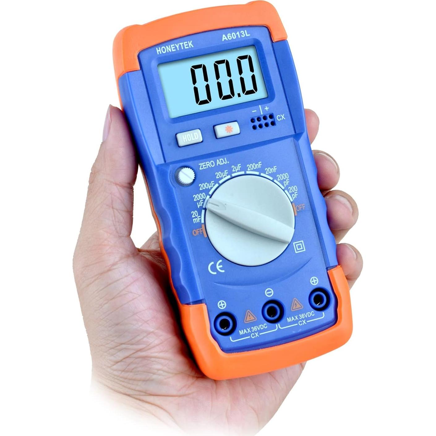 Medidor de Capacitancia Honeytek A6013L Multímetro Digital