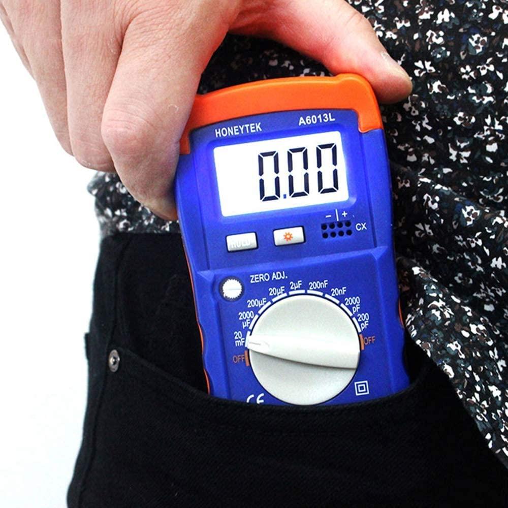 Medidor de Capacitancia Honeytek A6013L Multímetro Digital