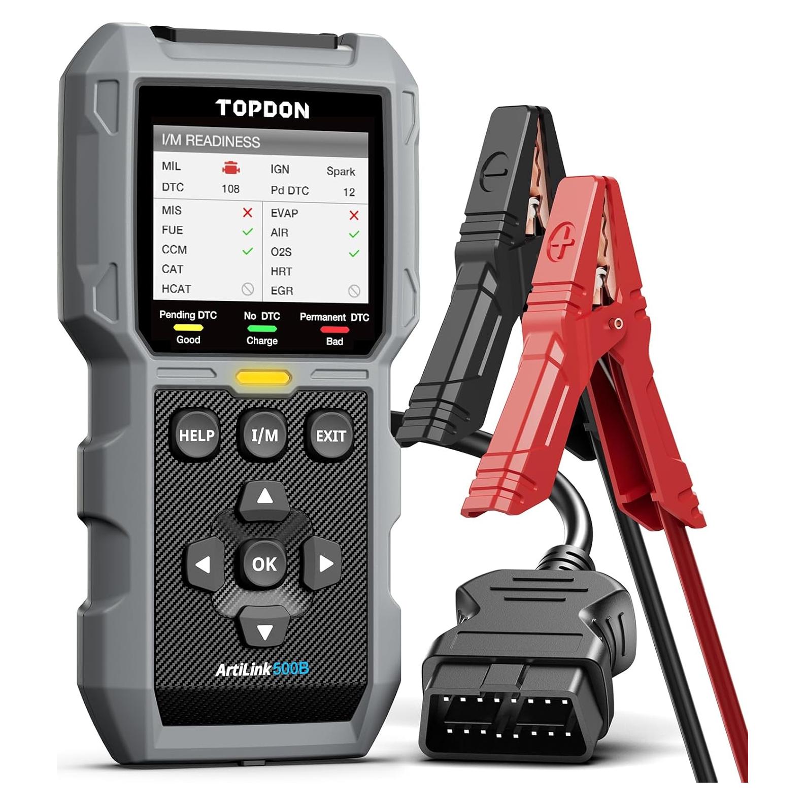 Escáner OBD2 TOPDON AL500B 2 en 1 con Pruebas de Batería