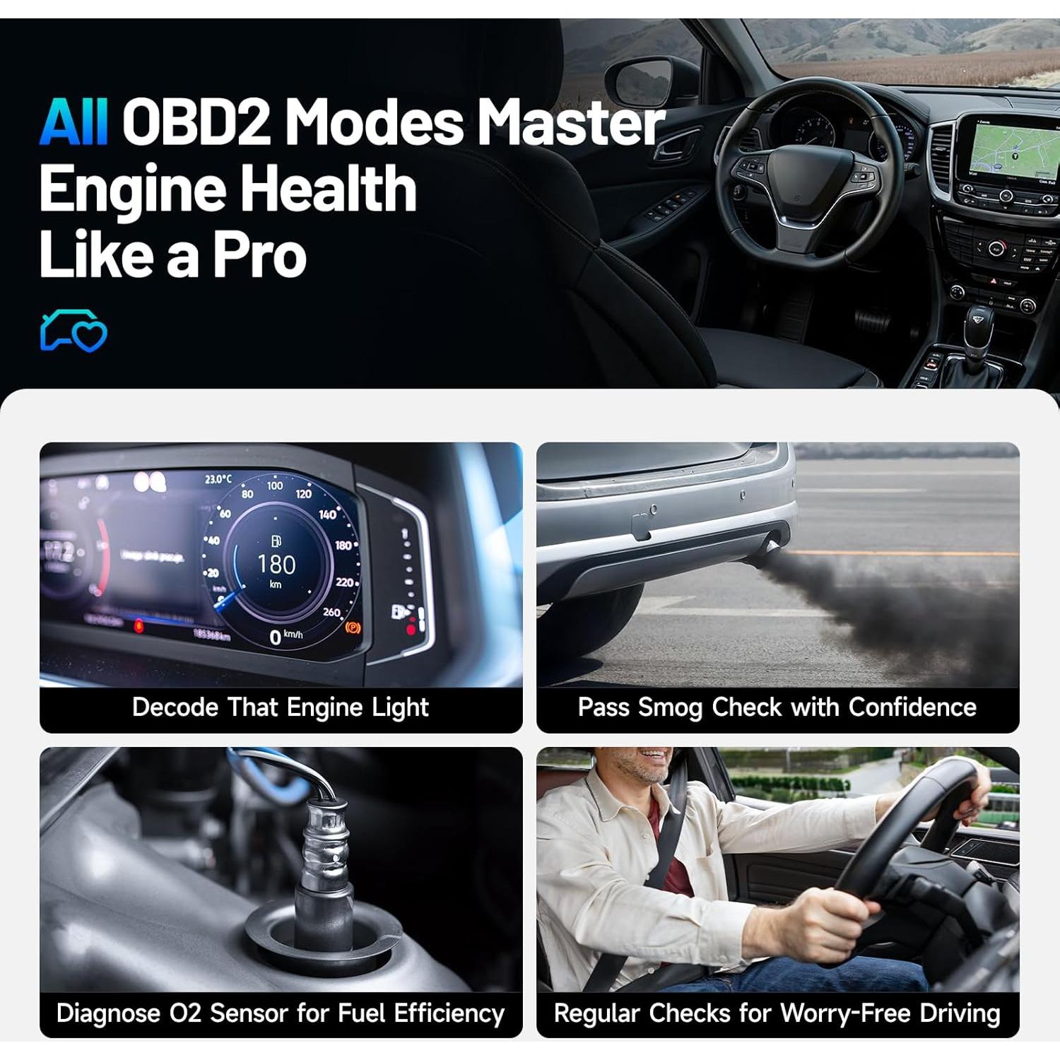 Escáner OBD2 TOPDON AL500B 2 en 1 con Pruebas de Batería