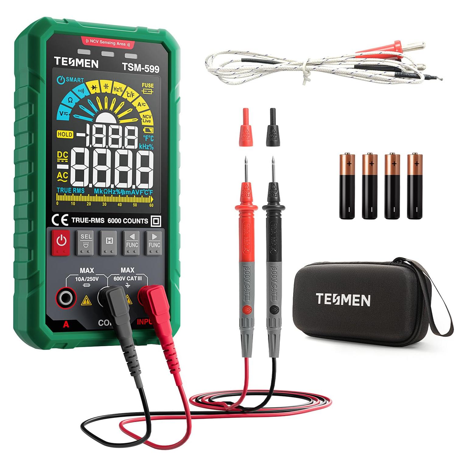 Multímetro Digital TSM-599 Inteligente TRMS 6000 Cuentas