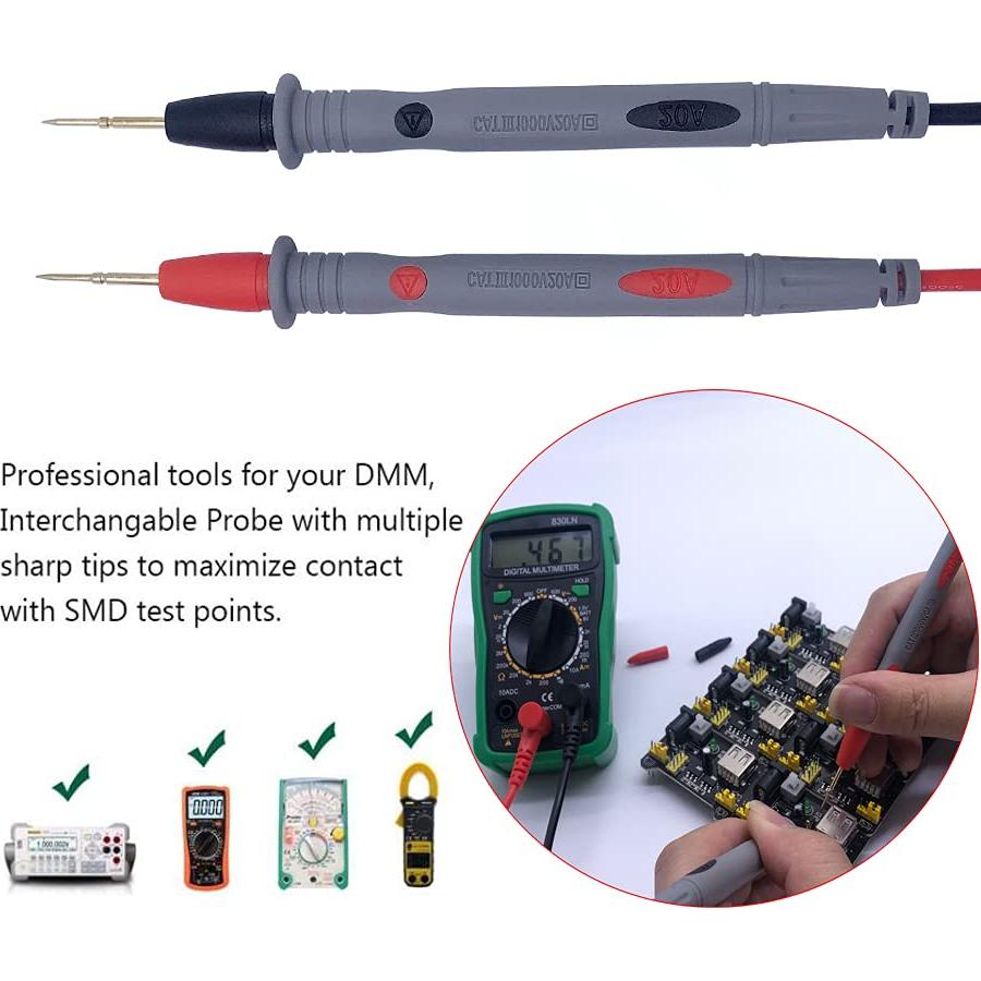 Juego de Cables de Prueba MOGAOPI TL-01 1000V 20A con Clips