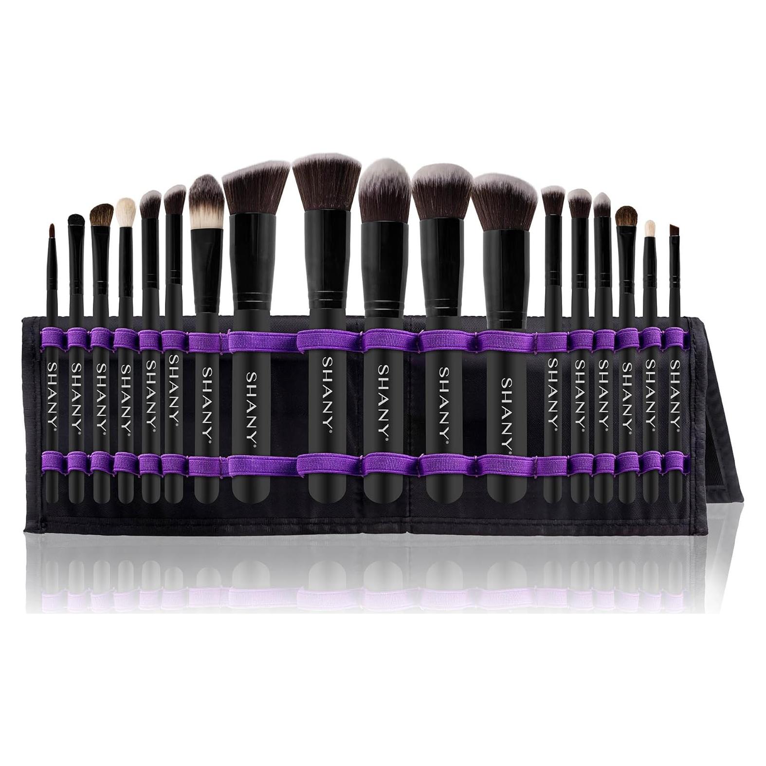 Conjunto de Pinceles de Maquillaje SHANY 18 Piezas Kabuki Negro
