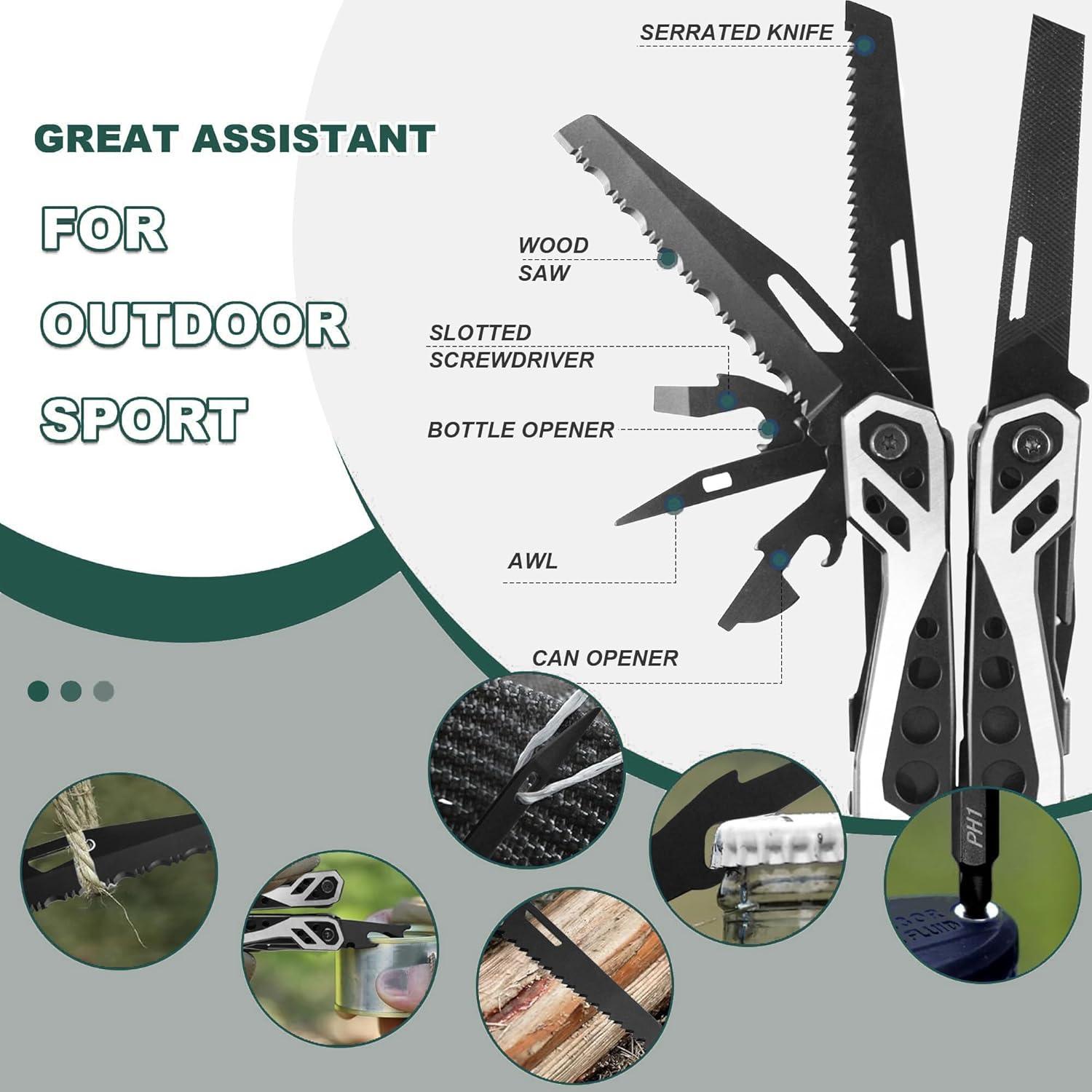 Alicate Multiherramienta Gripzon 21-en-1 Acero Inoxidable EDC