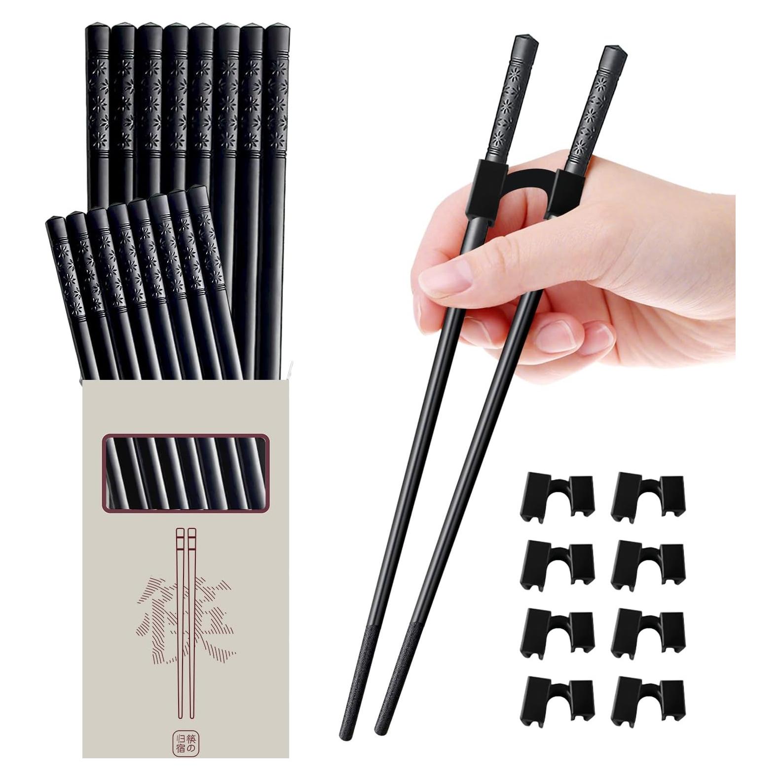 Set de 8 Palillos Reutilizables Antideslizantes 24 cm - Genérico