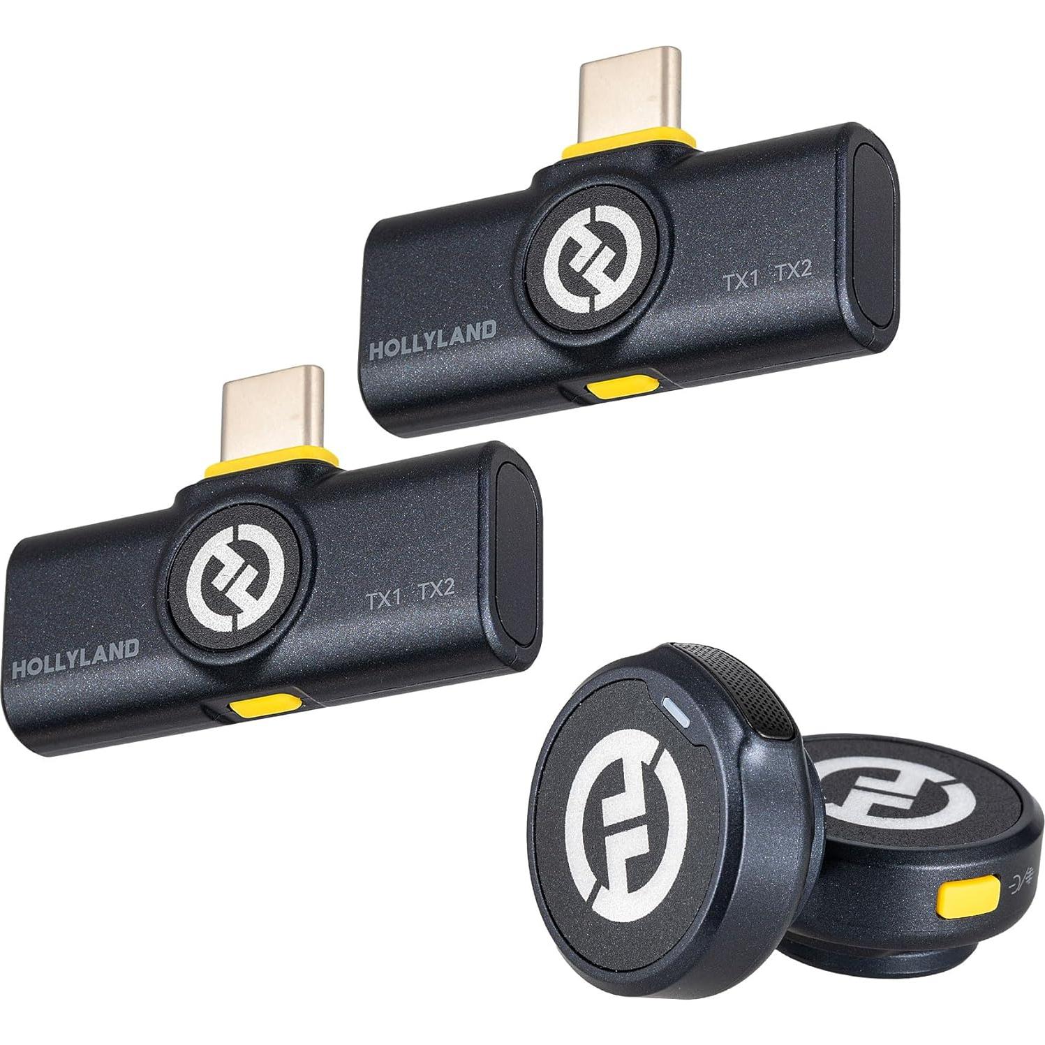 Micrófono Lavalier Inalámbrico Hollyland Lark M2 Duo 2 Personas