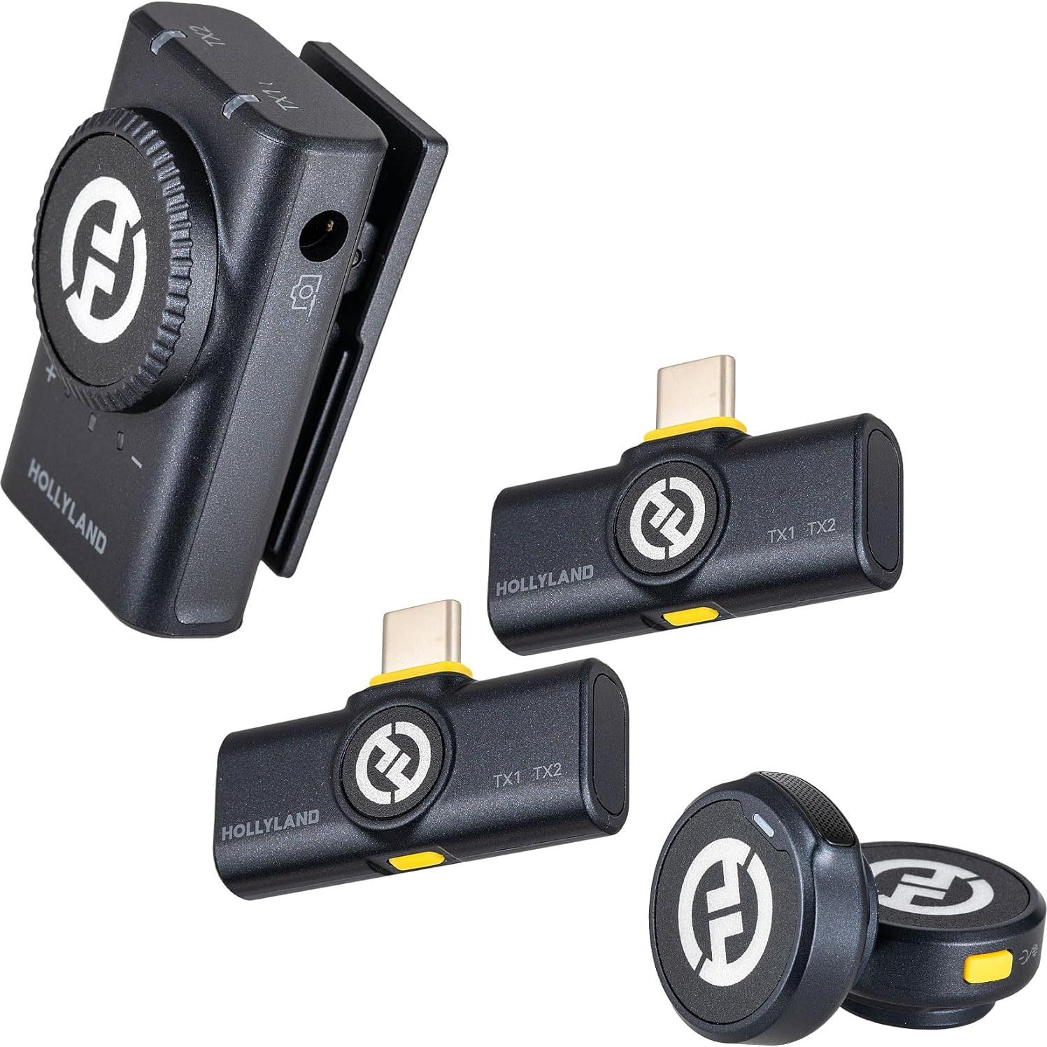 Micrófono Lavalier Inalámbrico Hollyland Lark M2 Duo 2 Personas