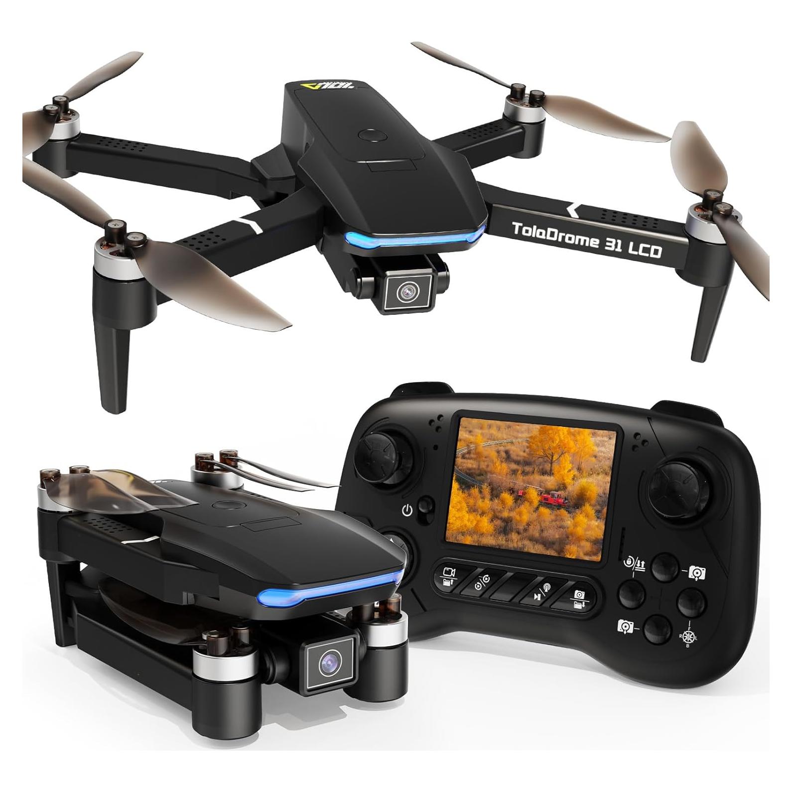 Drone Toladrone TD31LCD con Cámara Ajustable y Control Remoto