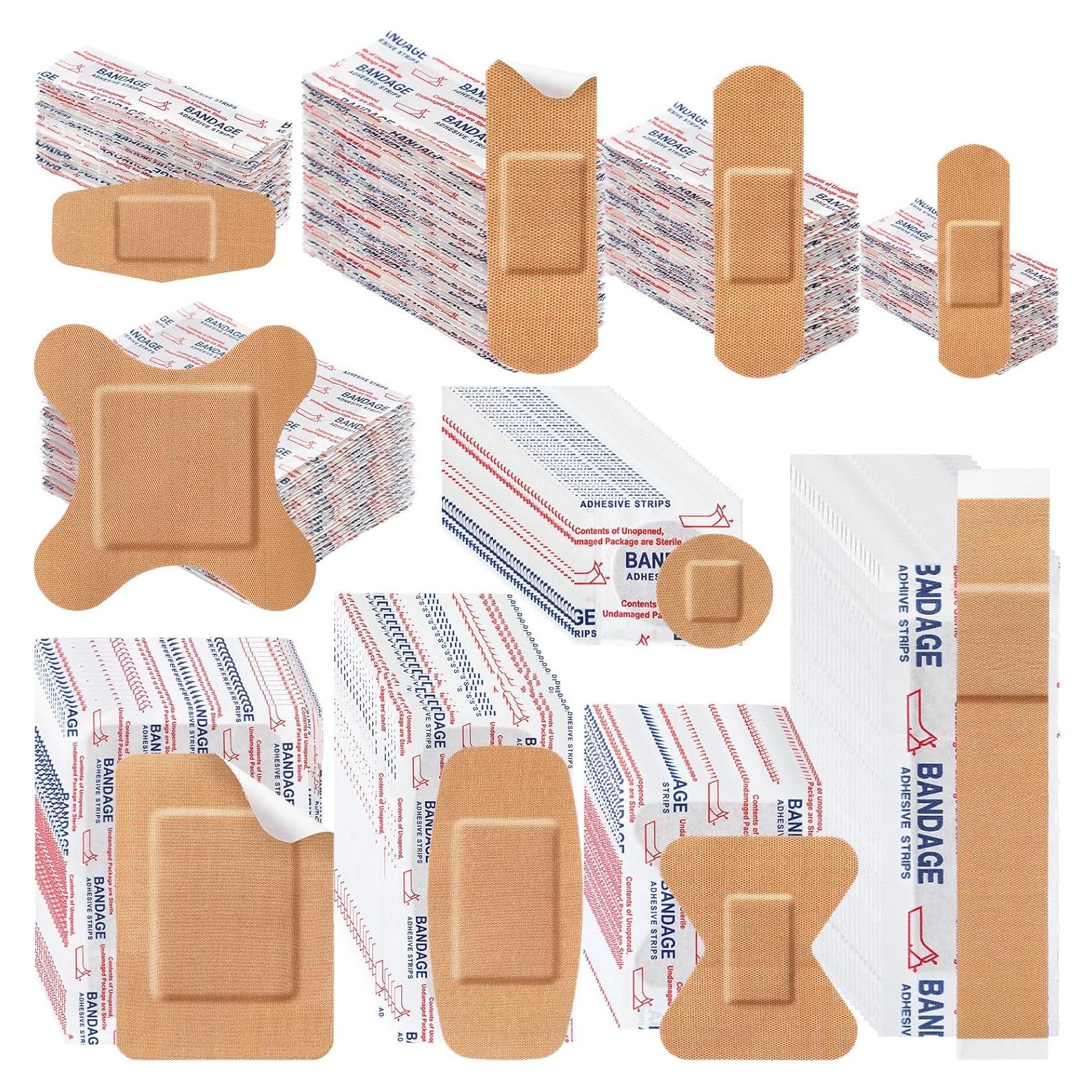 300 Vendajes Adhesivos Estériles Geiserailie Variados para Primeros Auxilios