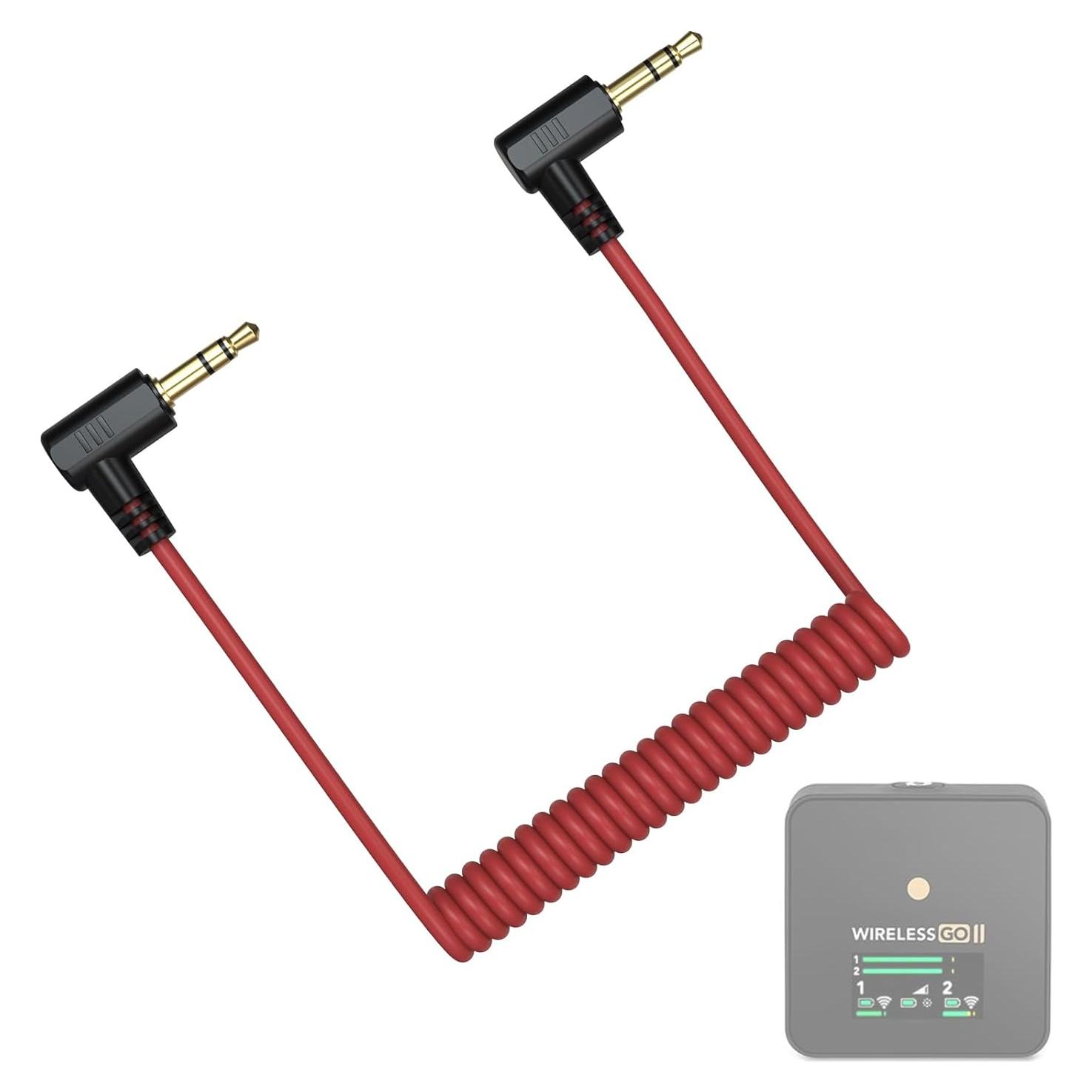 Cable de audio en espiral TRS 3.5mm Puiixur 20-54cm