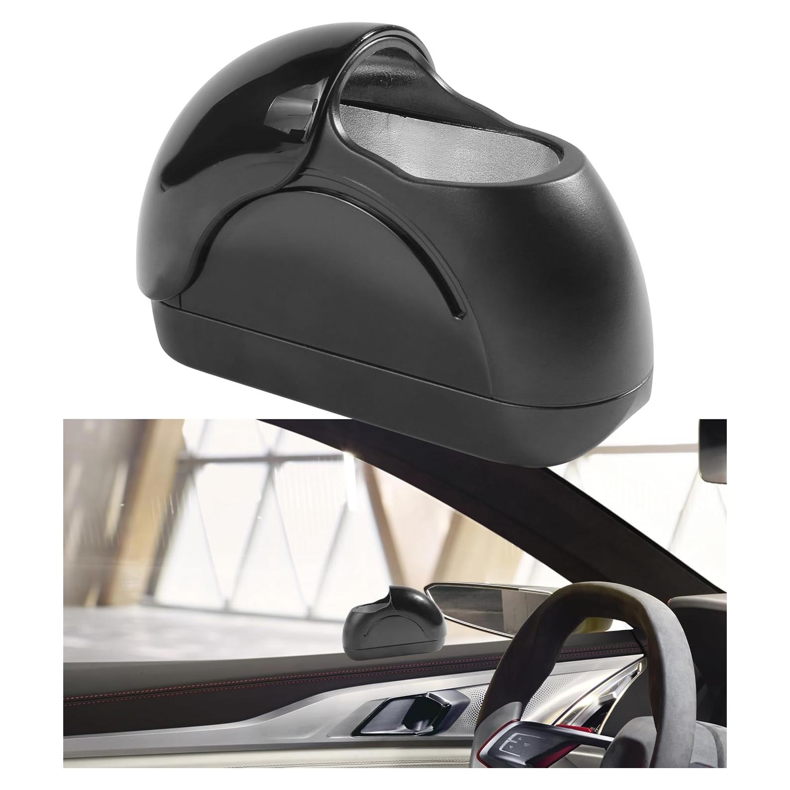 Cenicero de coche SCUARI con luz LED y tapa, negro