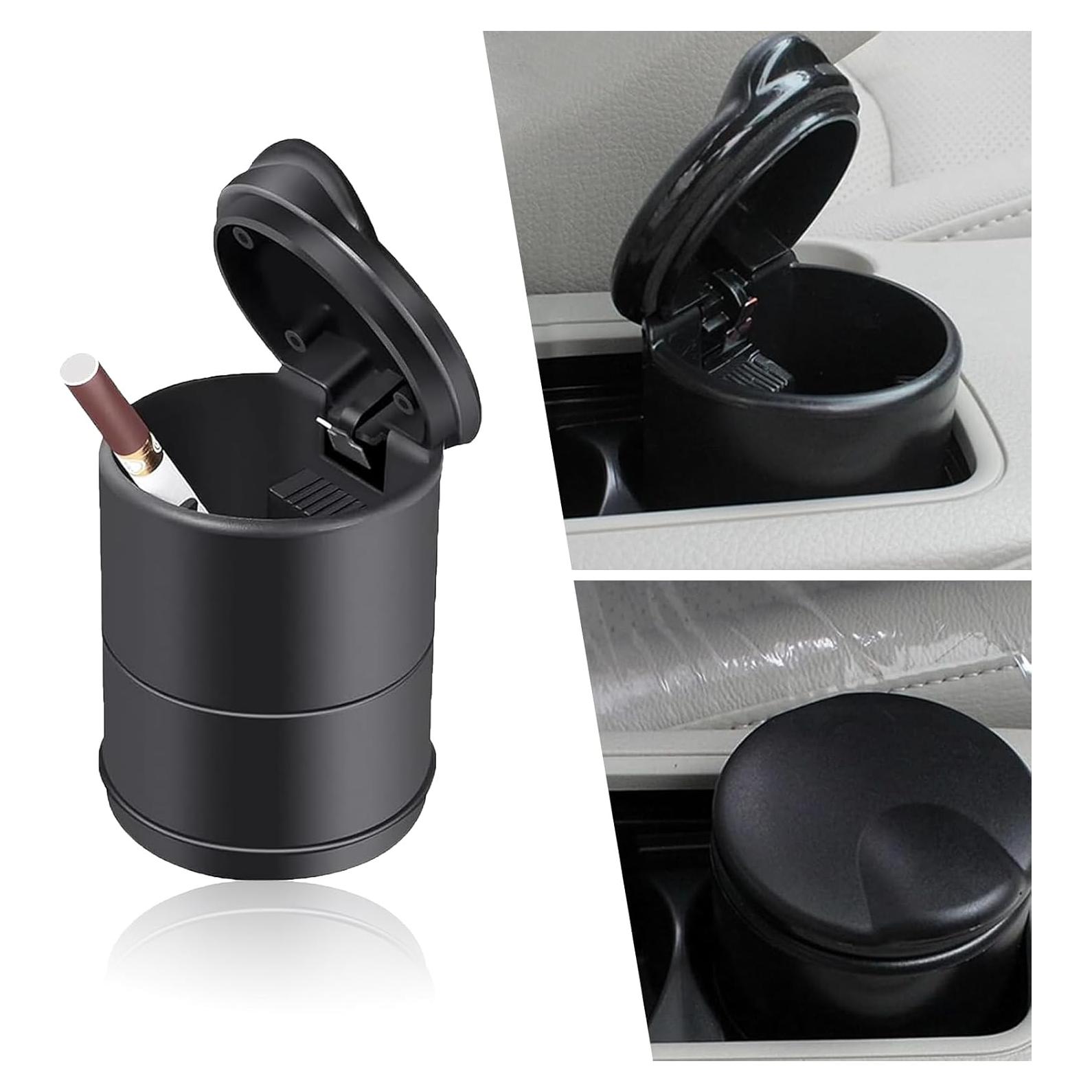 Cenicero de Coche Gunroil con Tapa Plegable - ABS Retardante de Llama