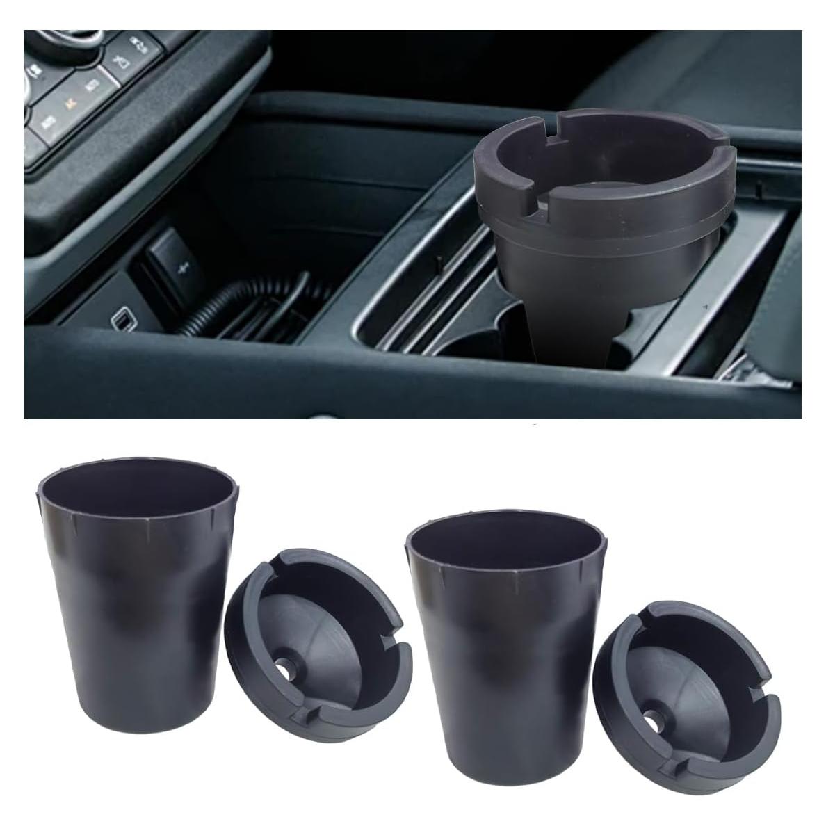 Cenicero de Auto JOYCOURT Sin Humo Negro 2PCS Compacto
