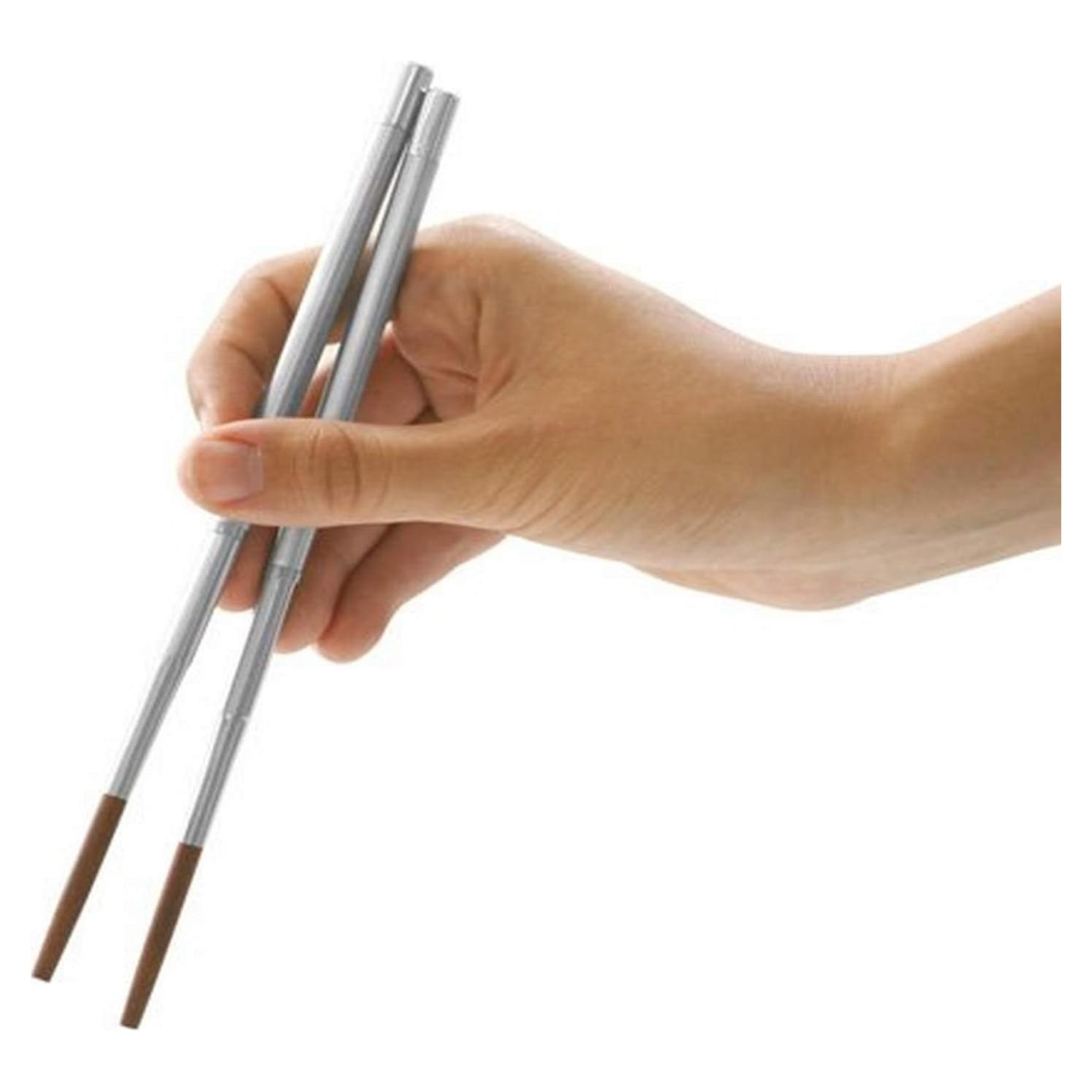 Palillos de Viaje Plegables Kikkerland Acero Inoxidable