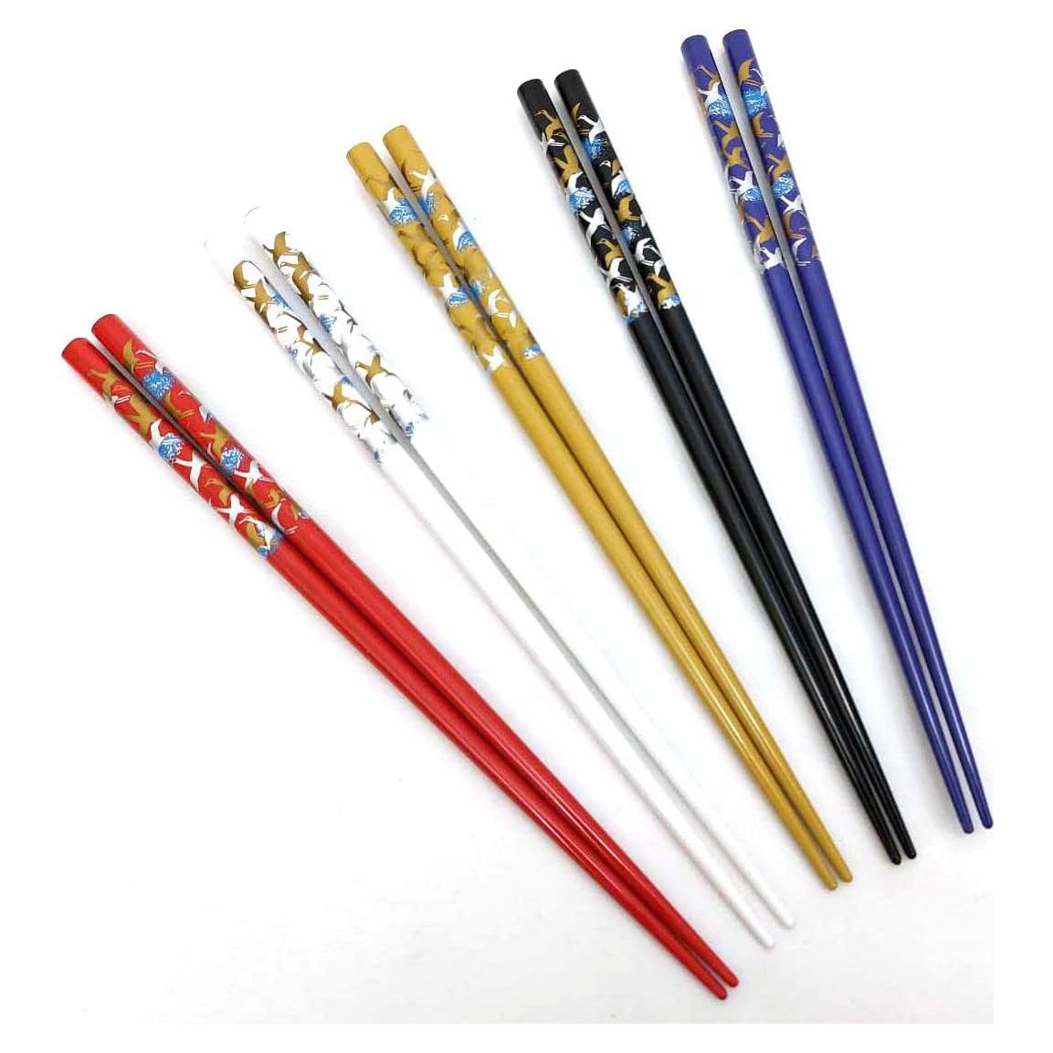 Juego de Palillos de Bambú Reutilizables JapanBargain - 5 Pares 22.86 cm