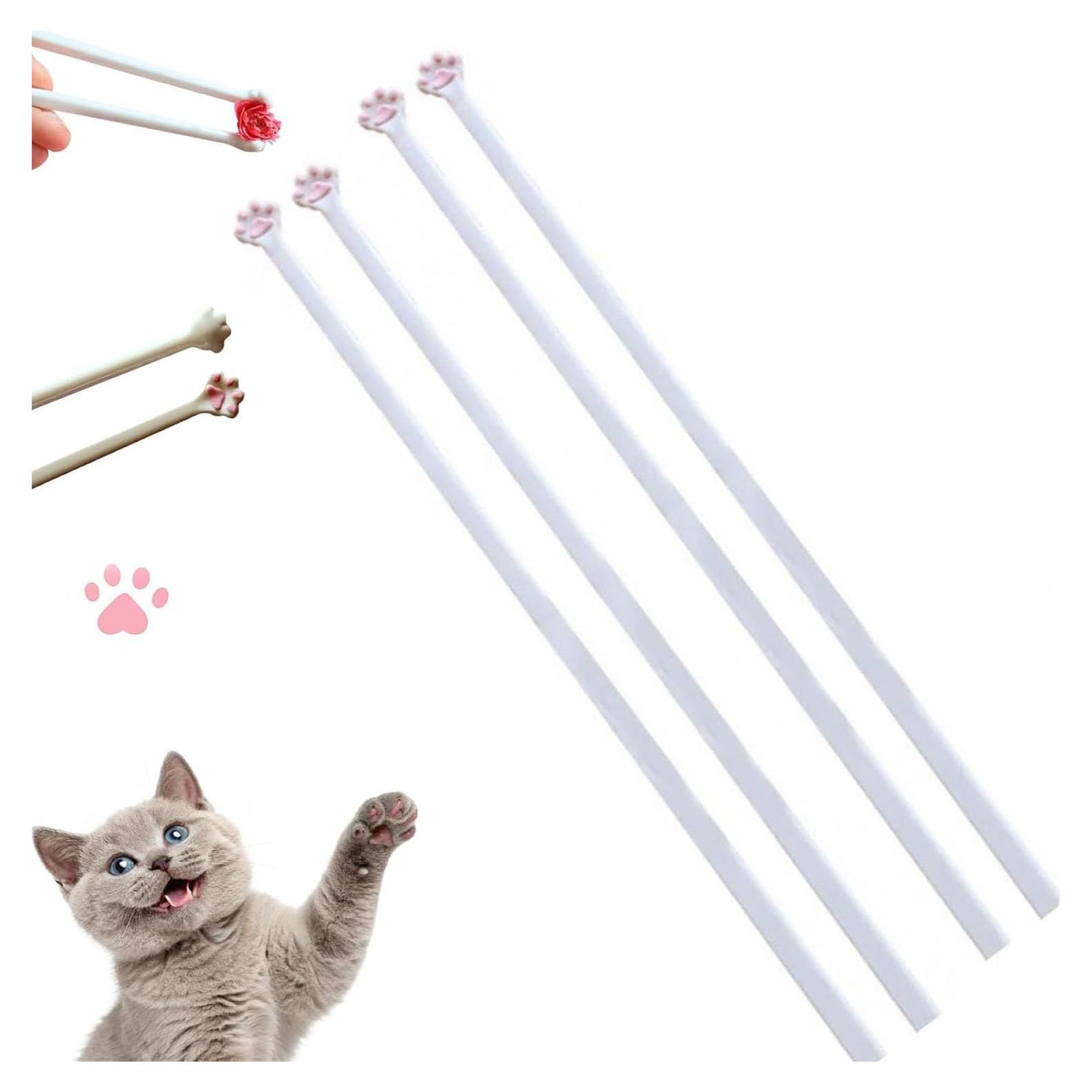 Palillos de Gato Reutilizables Meowgic - Diseño Rosa Antideslizante
