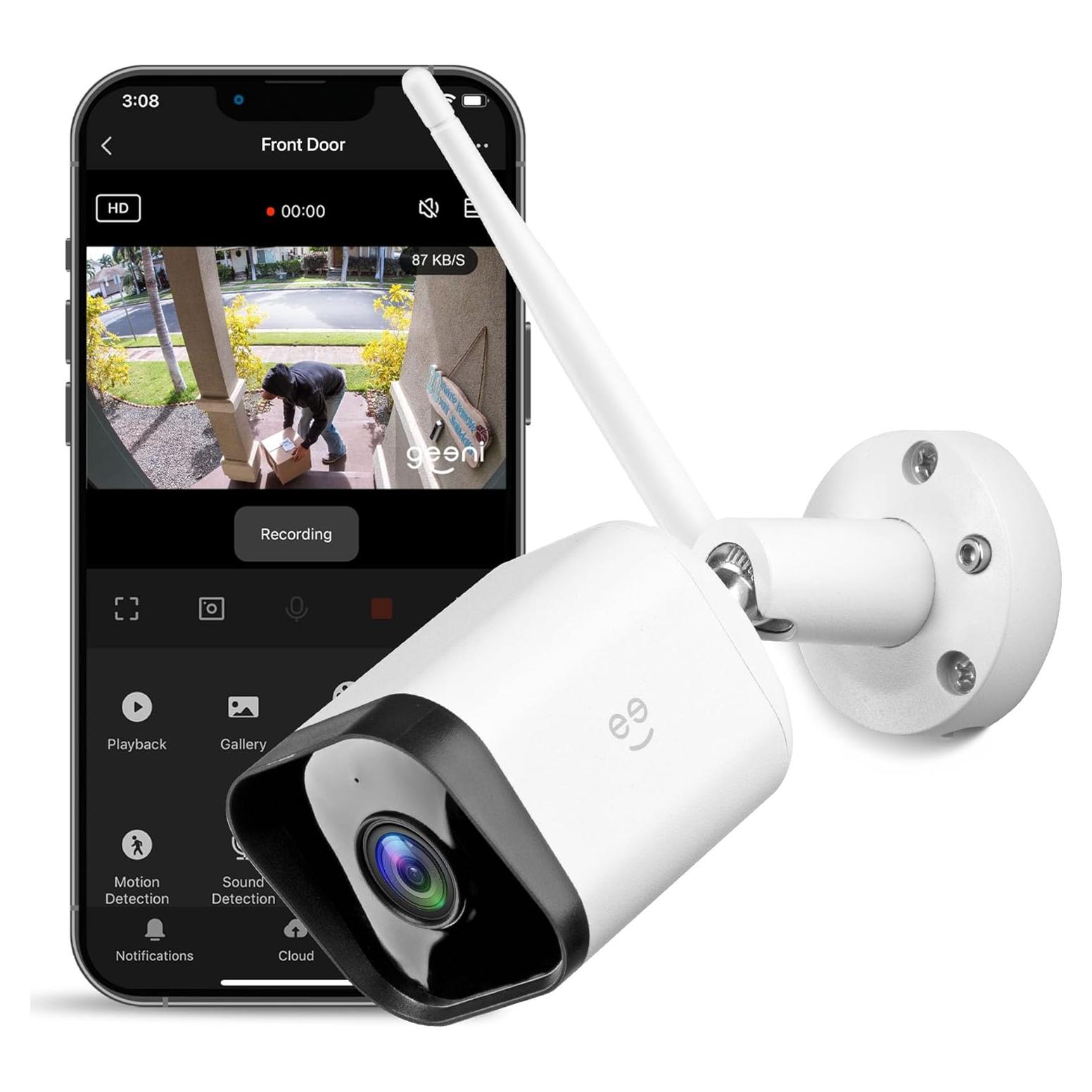 Cámara de Seguridad Exterior Geeni Hawk 3 1080P WiFi