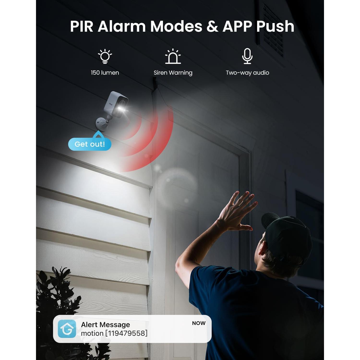 Cámara de Seguridad Celular 4G LTE ieGeek con Energía Solar 2K