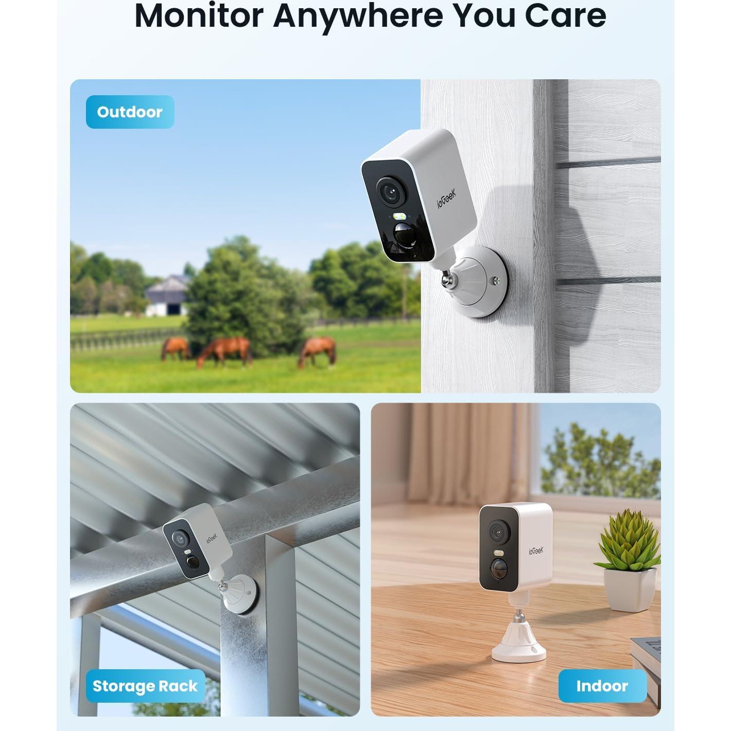 Cámara de Seguridad Celular 4G LTE ieGeek con Energía Solar 2K