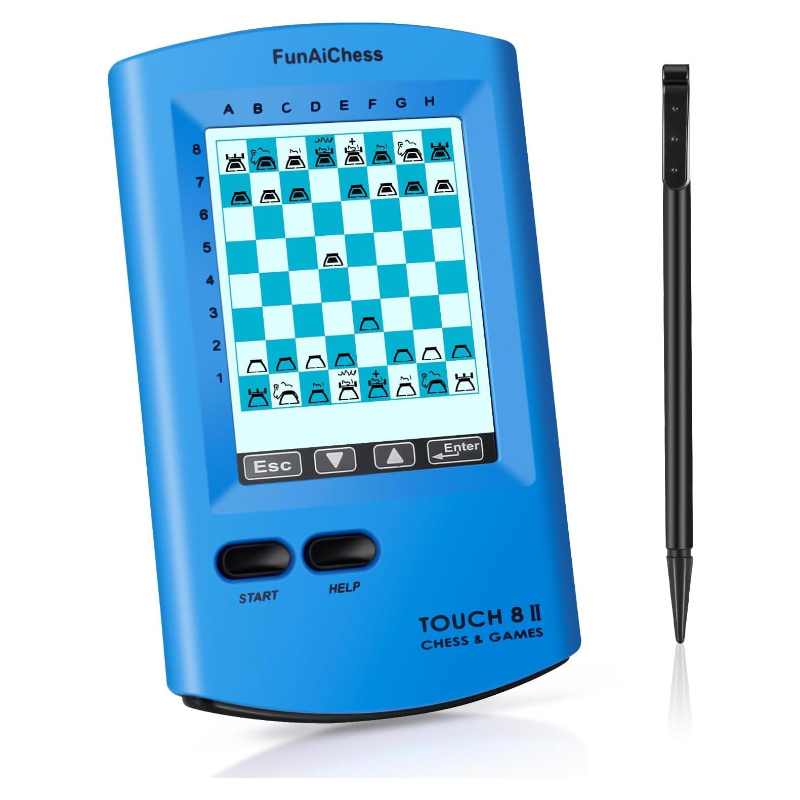 Tablero de Ajedrez Electrónico FunAiChess 8 en 1 HD Azul