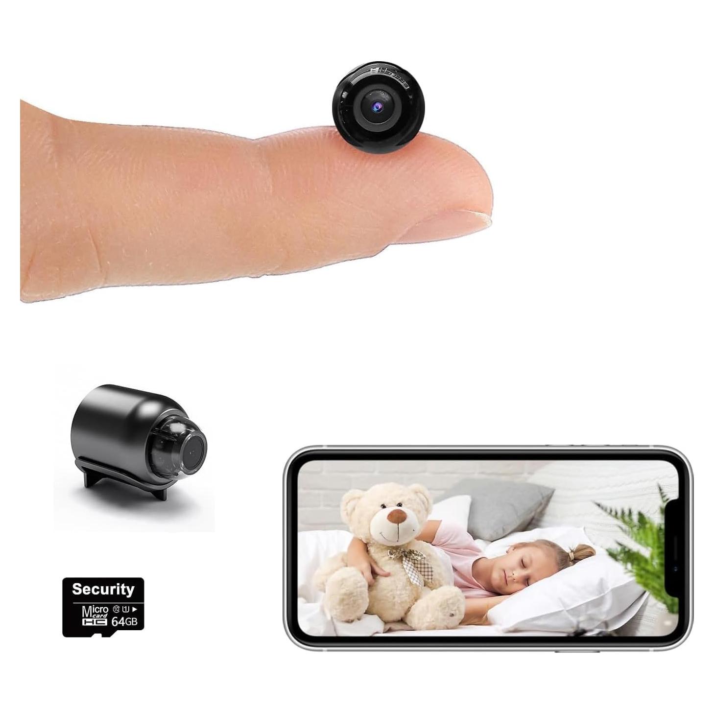 Cámara de Seguridad Inalámbrica Rettru QH5 HD 1080P con Visión Nocturna