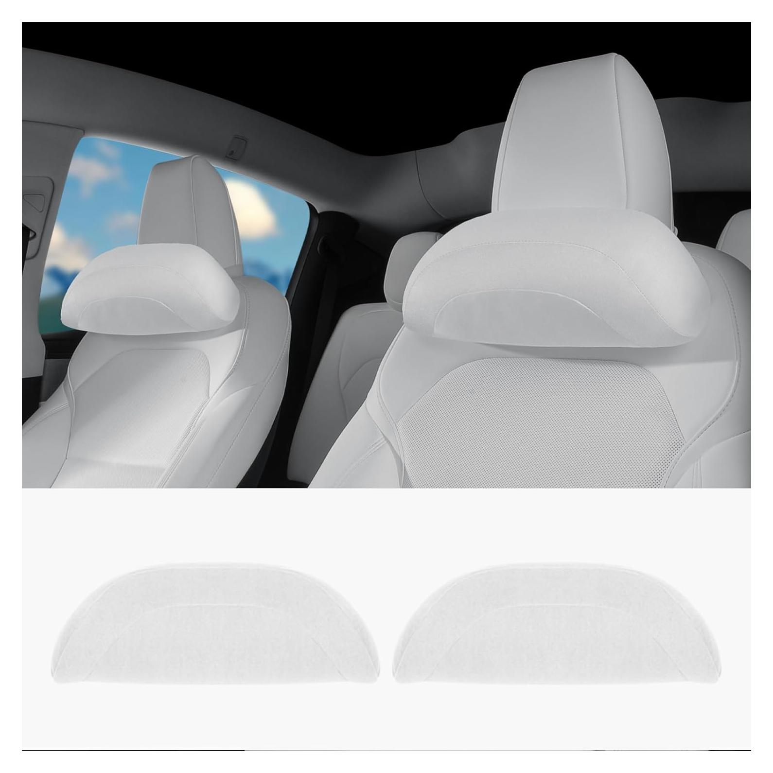Reposacabezas para automóvil Arcoche 2pc Blanca para Tesla