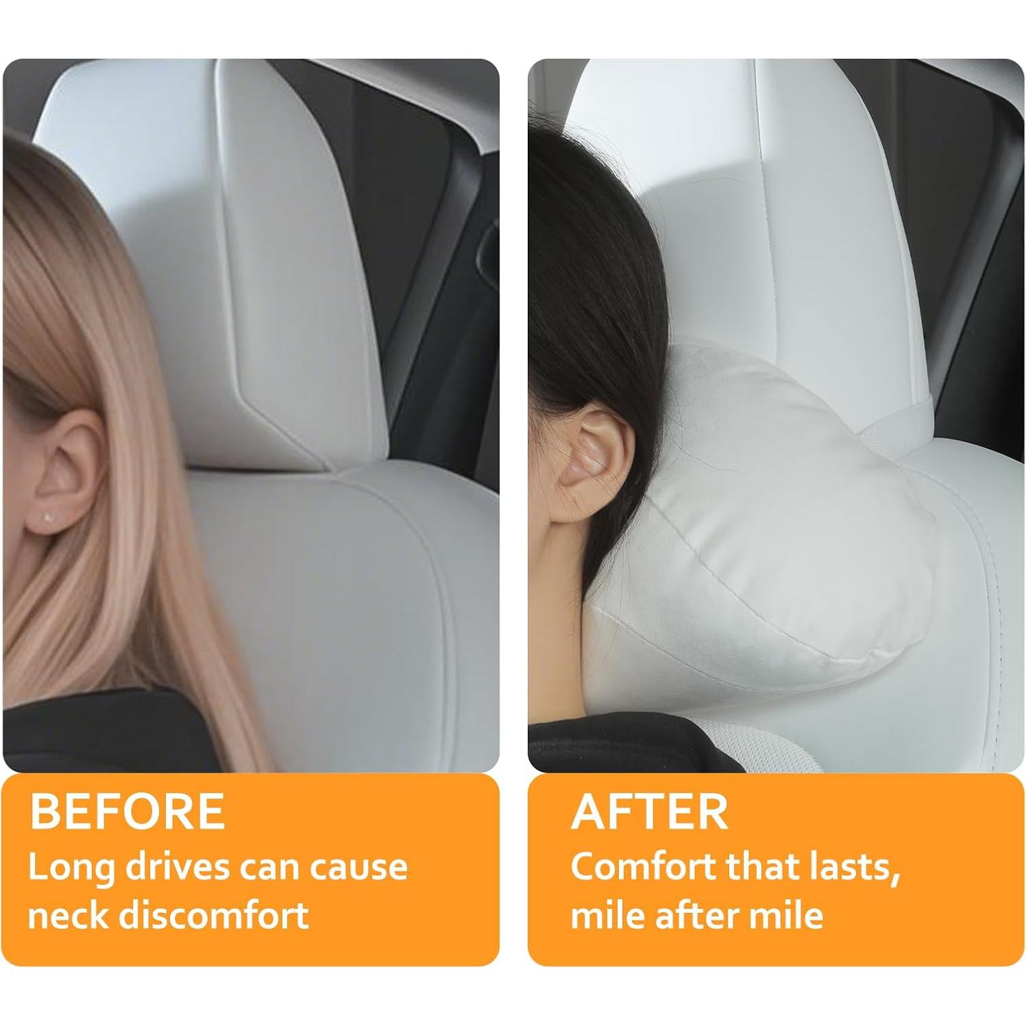 Reposacabezas para automóvil Arcoche 2pc Blanca para Tesla