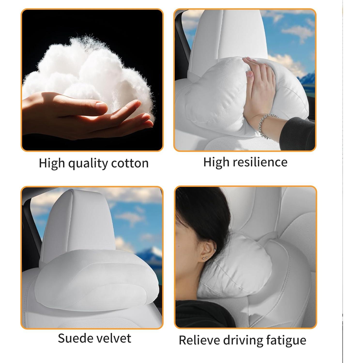 Reposacabezas para automóvil Arcoche 2pc Blanca para Tesla