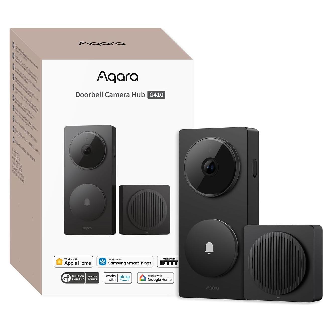 Cámara Timbre Inteligente Aqara G410 2K Wi-Fi Negro