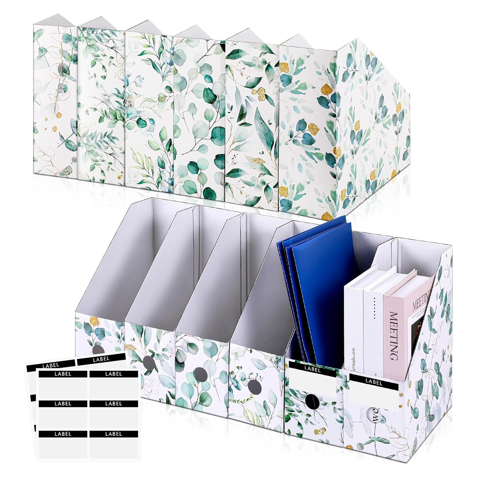 PerKoop Carpetas de Archivo Plegables 6 Pcs Hojas de Eucalipto