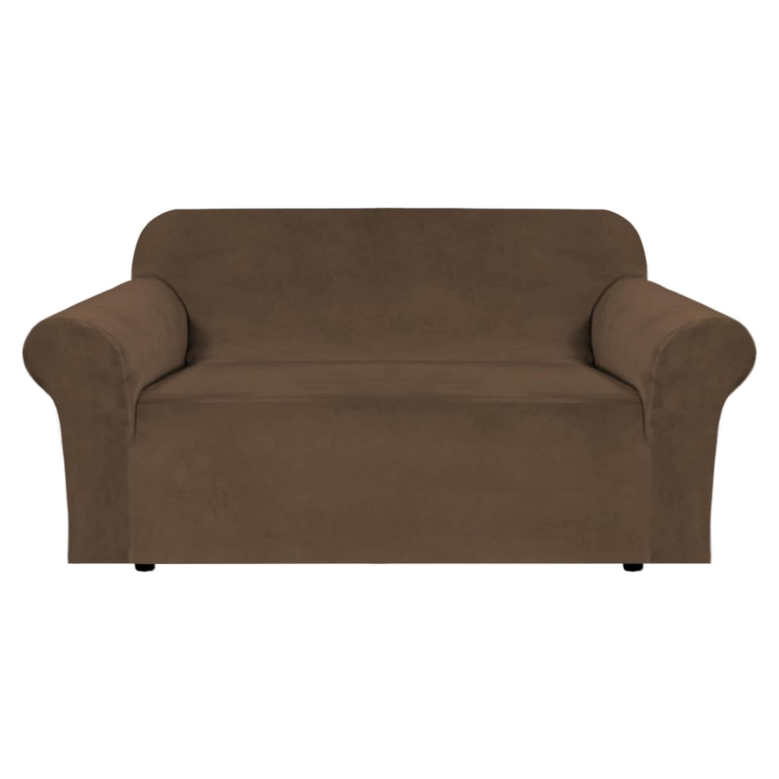 Funda de Sofá H.VERSAILTEX Terciopelo 2 Cojines Marrón 147-183 cm